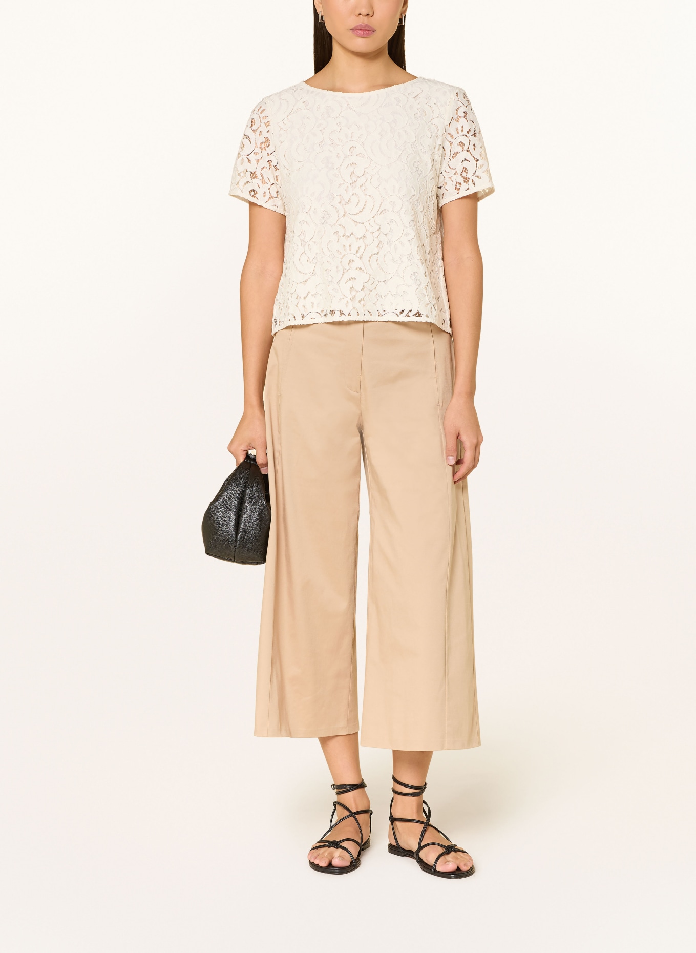 s.Oliver BLACK LABEL Blusenshirt aus Spitze: WEISS