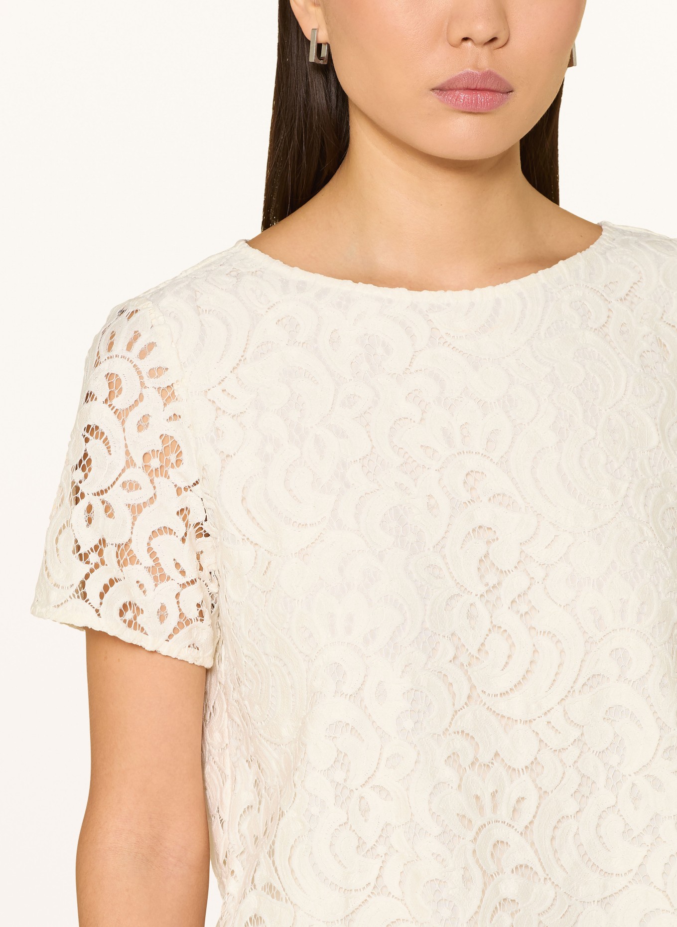 s.Oliver BLACK LABEL Blusenshirt aus Spitze: WEISS