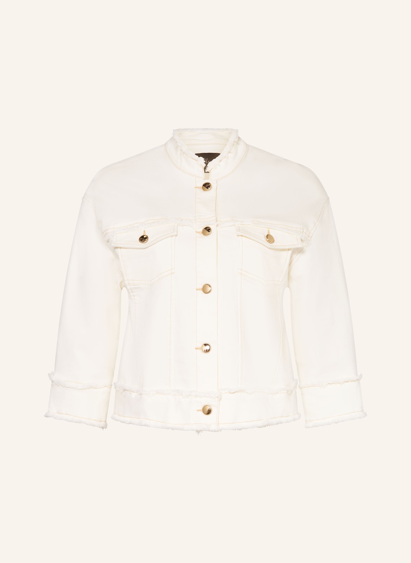 s.Oliver BLACK LABEL Jeansjacke mit 3/4-Arm: WEISS