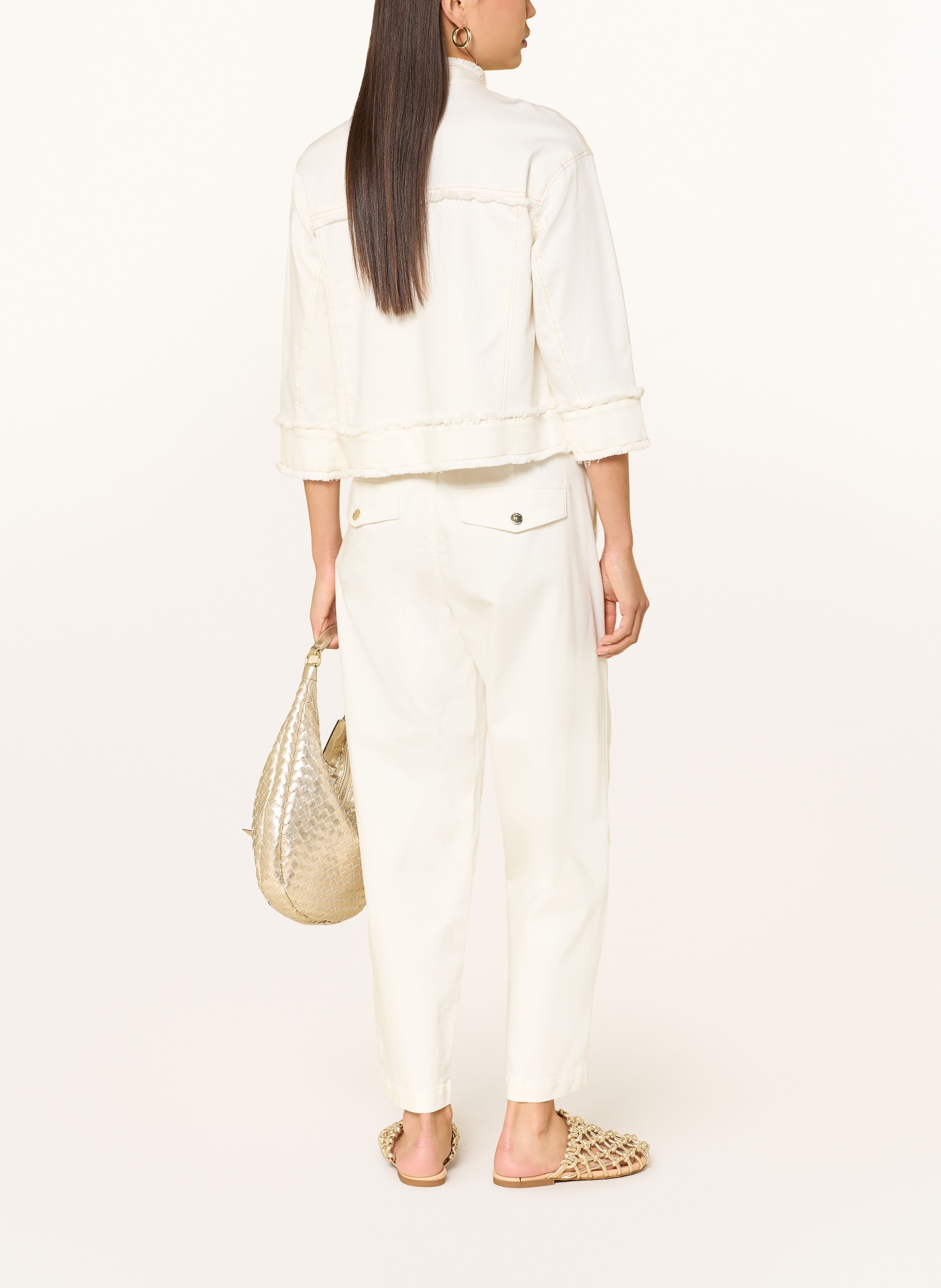 s.Oliver BLACK LABEL Jeansjacke mit 3/4-Arm: WEISS