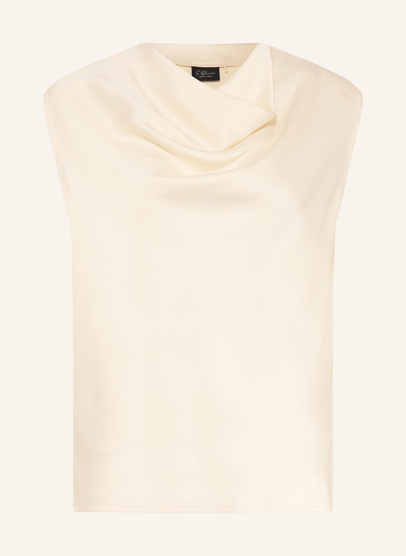 s.Oliver BLACK LABEL Blusentop aus Satin: ECRU