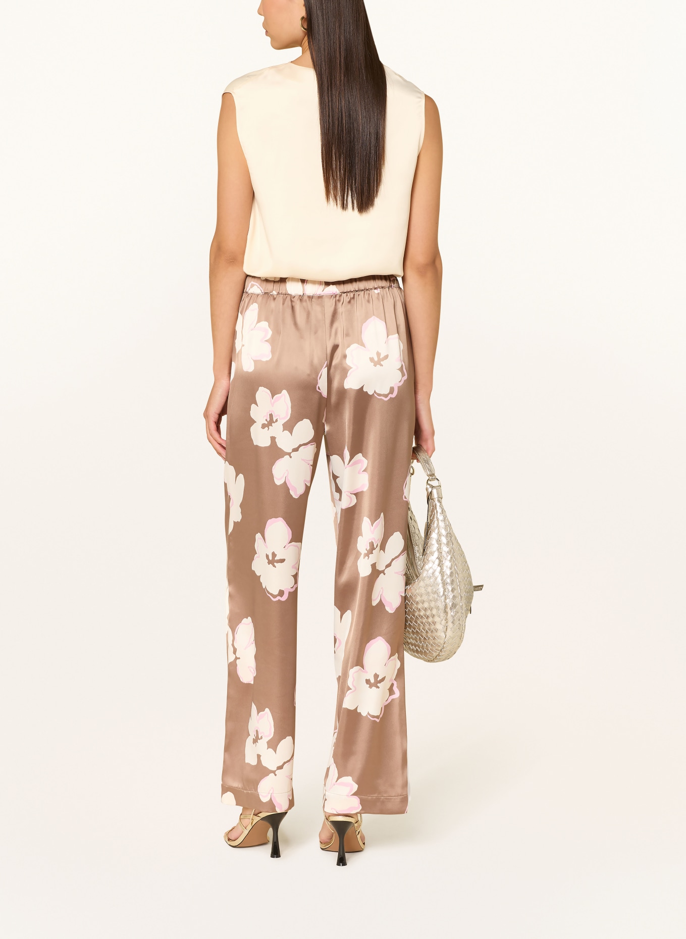 s.Oliver BLACK LABEL Blusentop aus Satin: ECRU