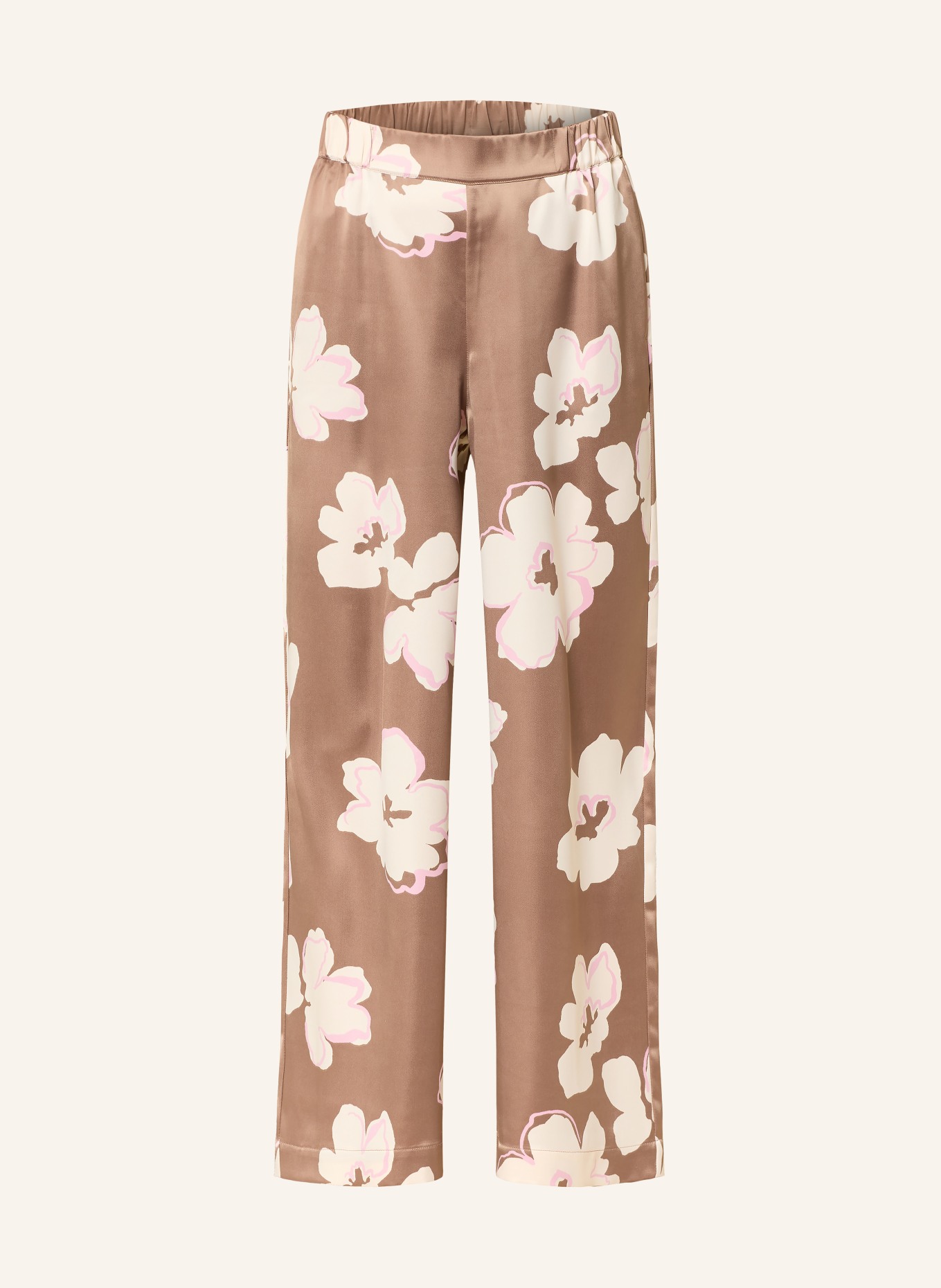 s.Oliver BLACK LABEL Satinhose: BRAUN / ROSA / CREME