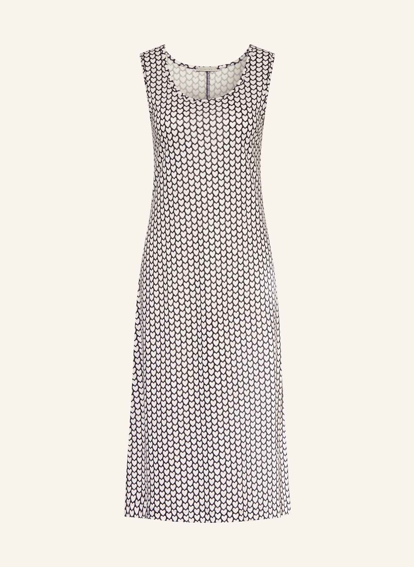 lilienfels Jerseykleid aus Leinen: WEISS / SCHWARZ