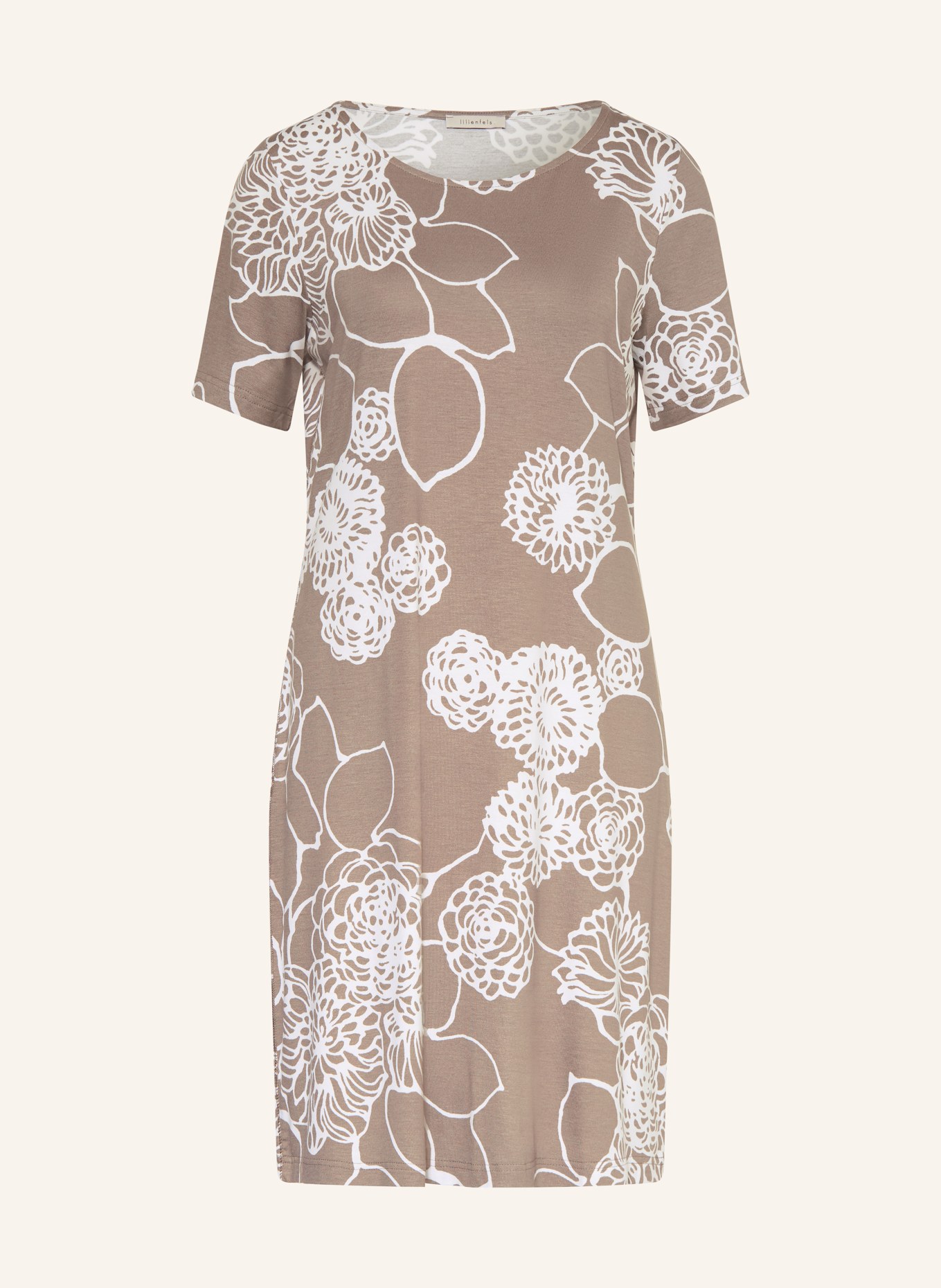 lilienfels Jerseykleid: TAUPE / WEISS
