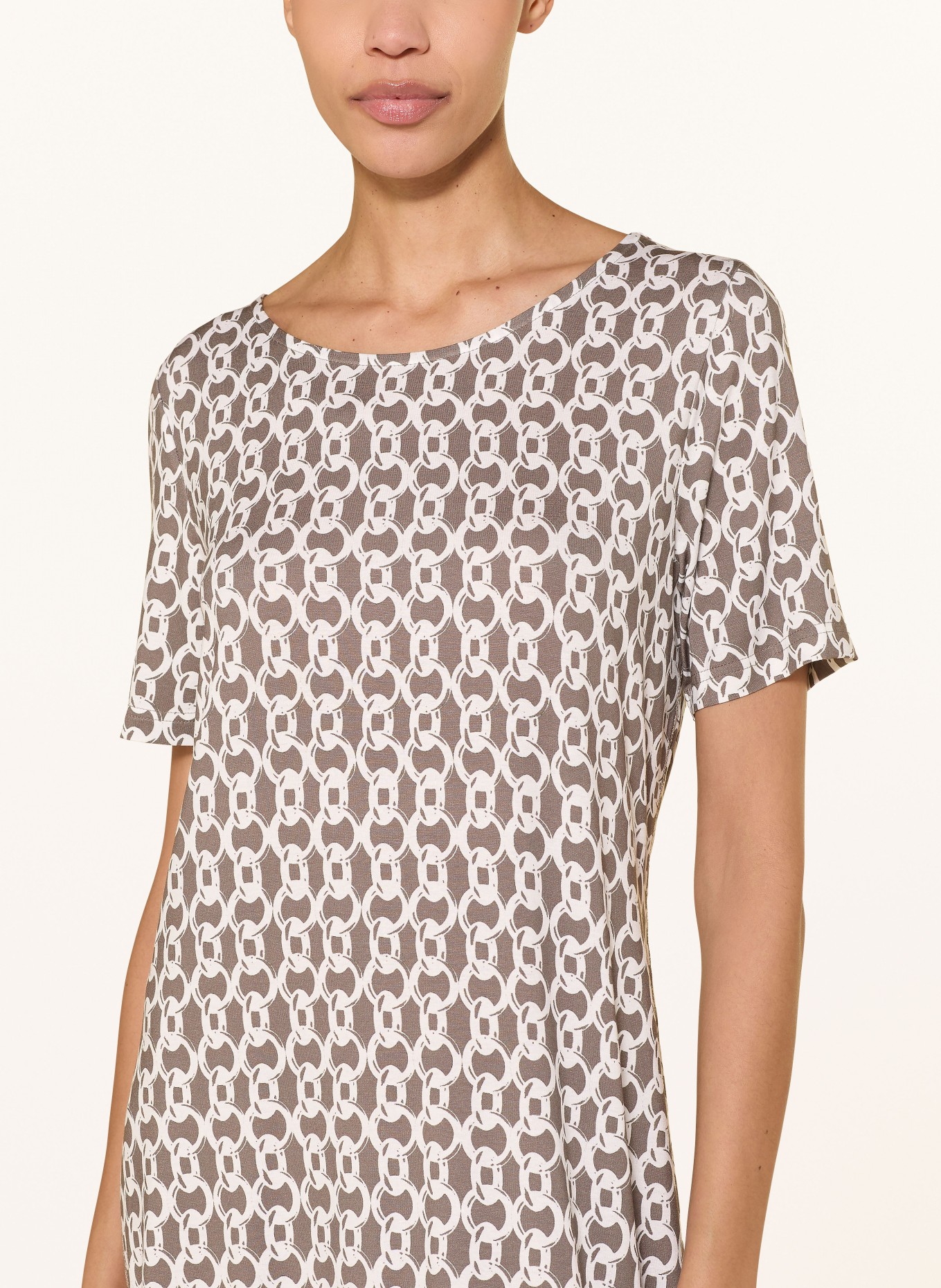 lilienfels Jerseykleid: TAUPE / WEISS
