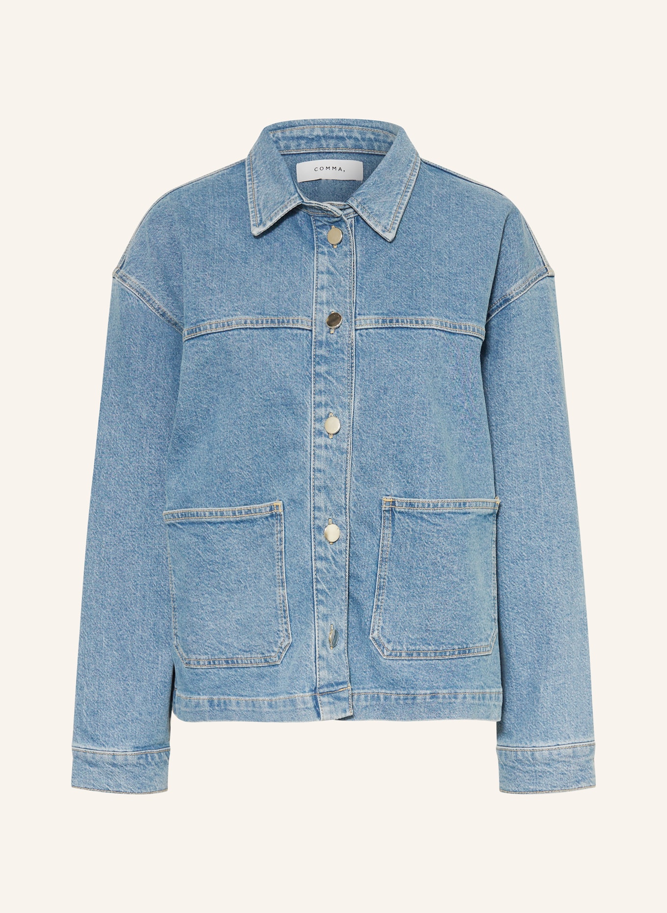 comma denim jacket: BLUE