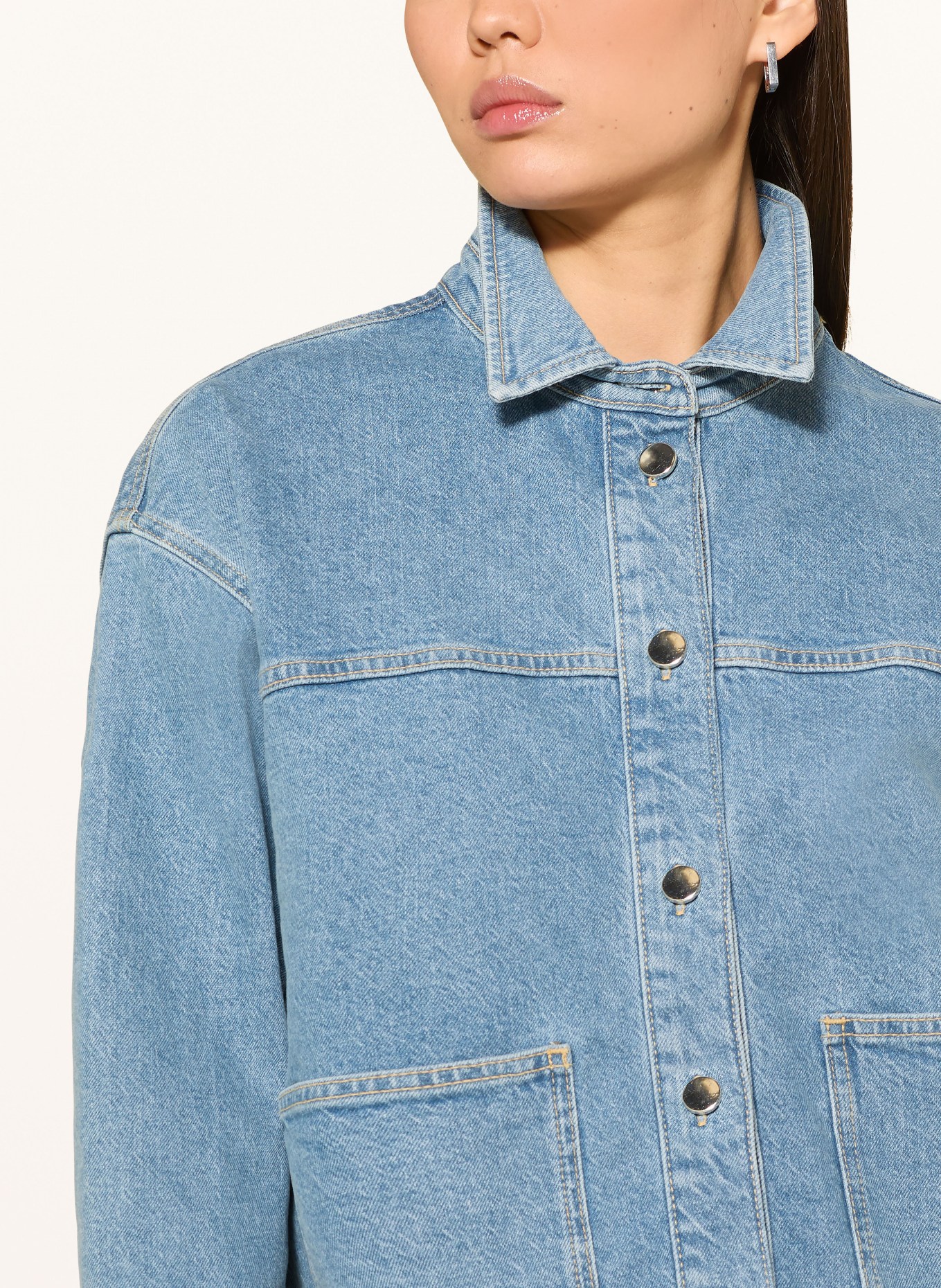 comma denim jacket: BLUE