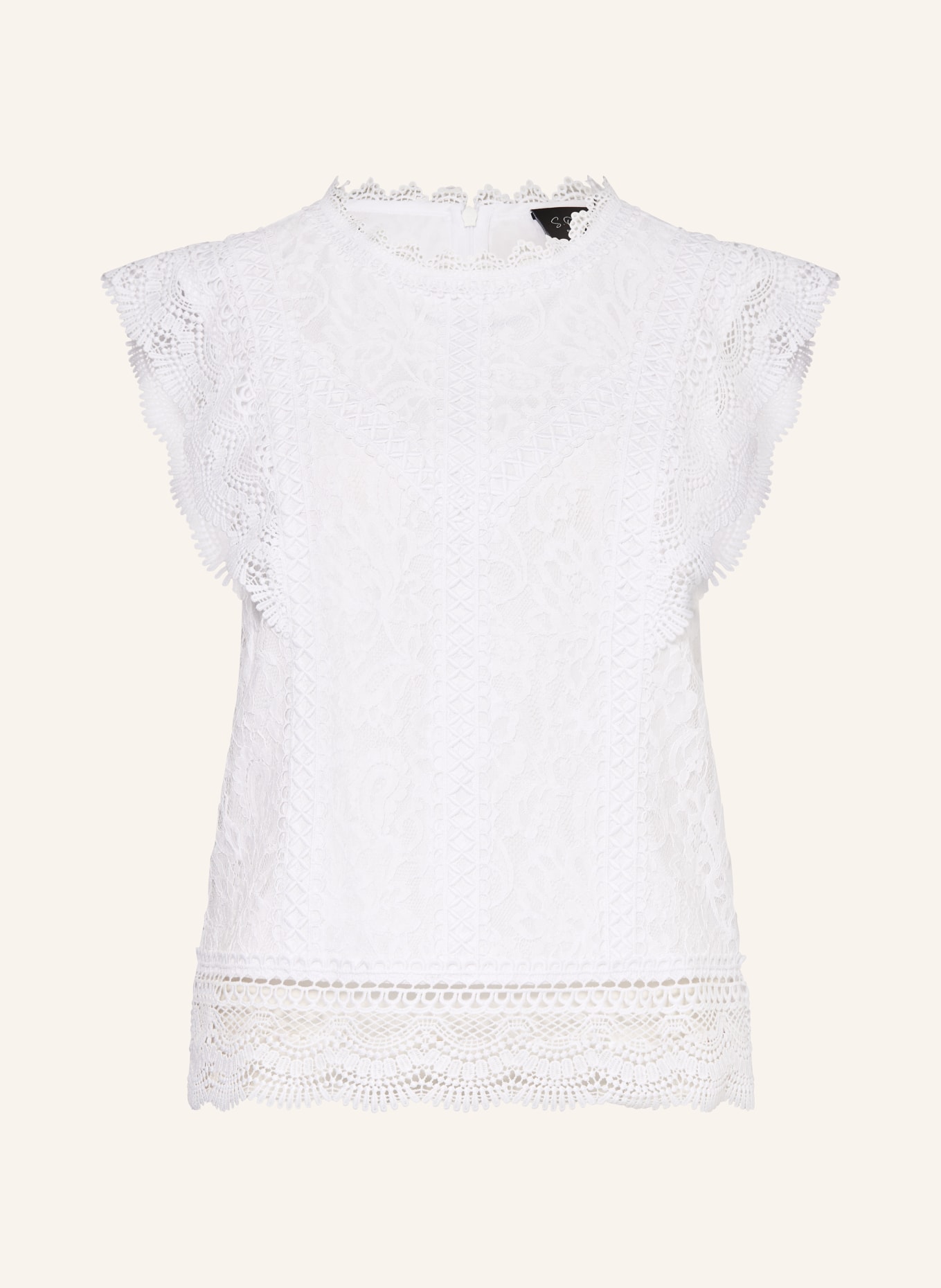 s.Oliver BLACK LABEL Blouse van kant: WIT