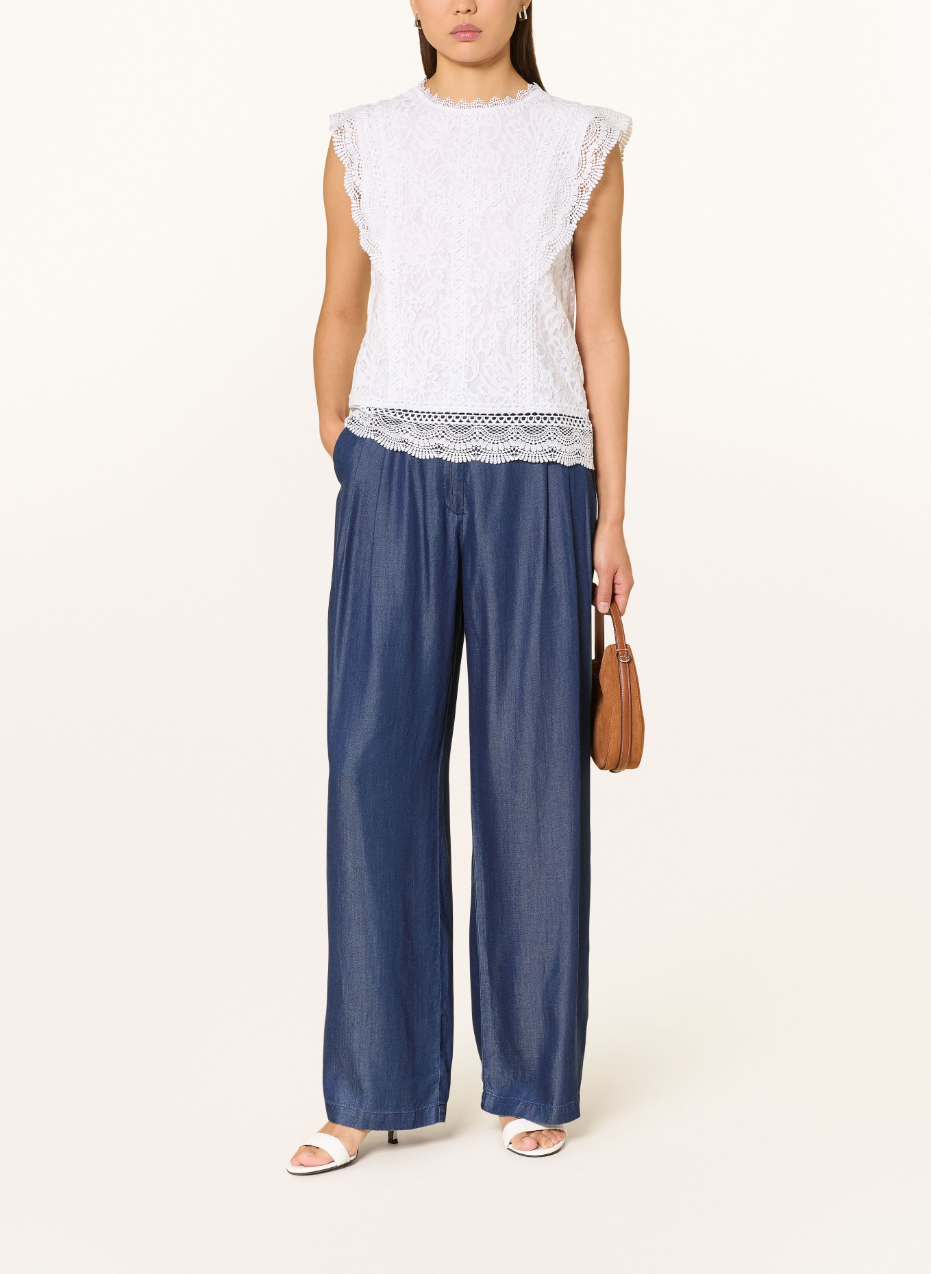 s.Oliver BLACK LABEL Blouse van kant: WIT