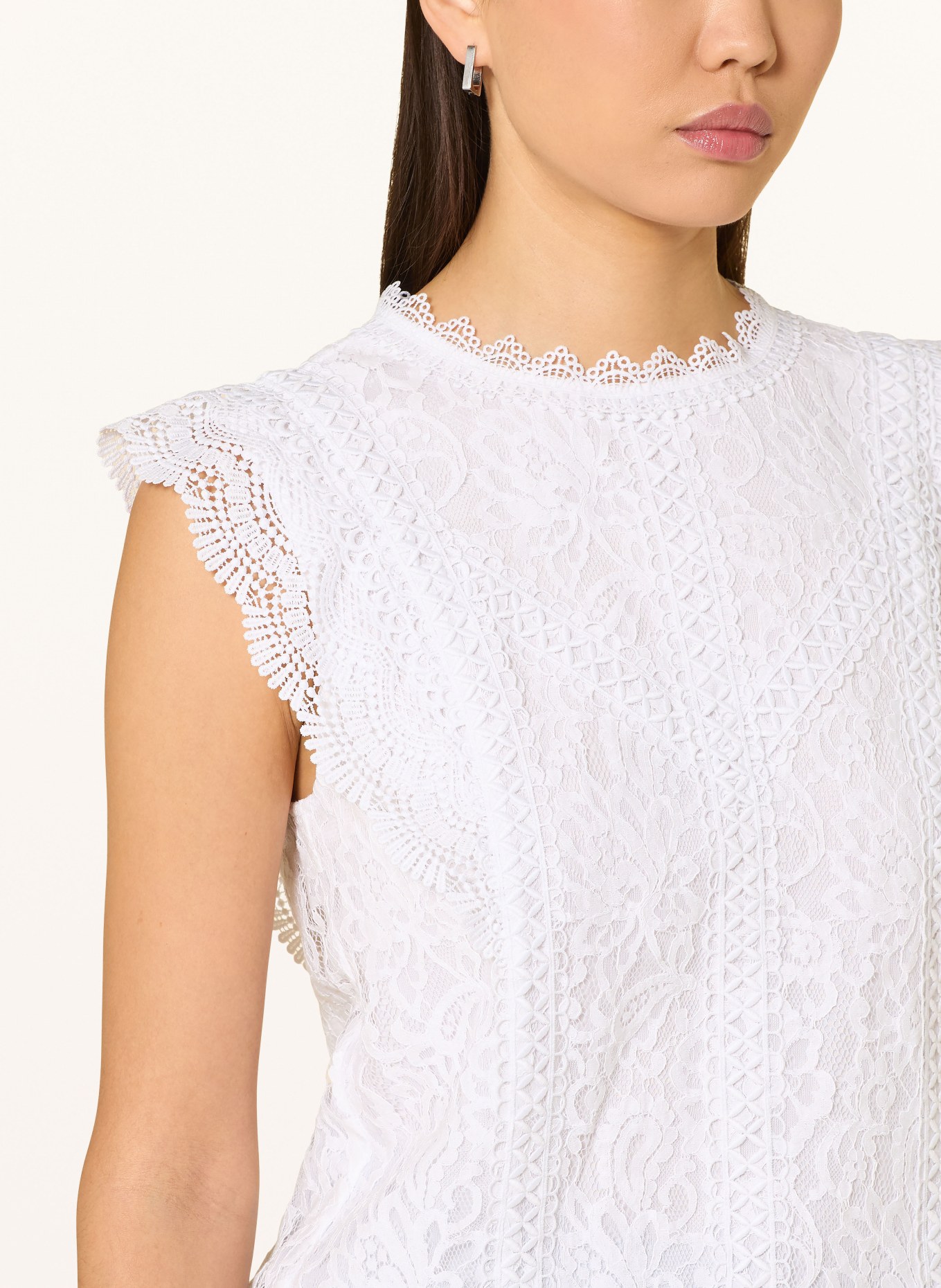 s.Oliver BLACK LABEL Blouse van kant: WIT