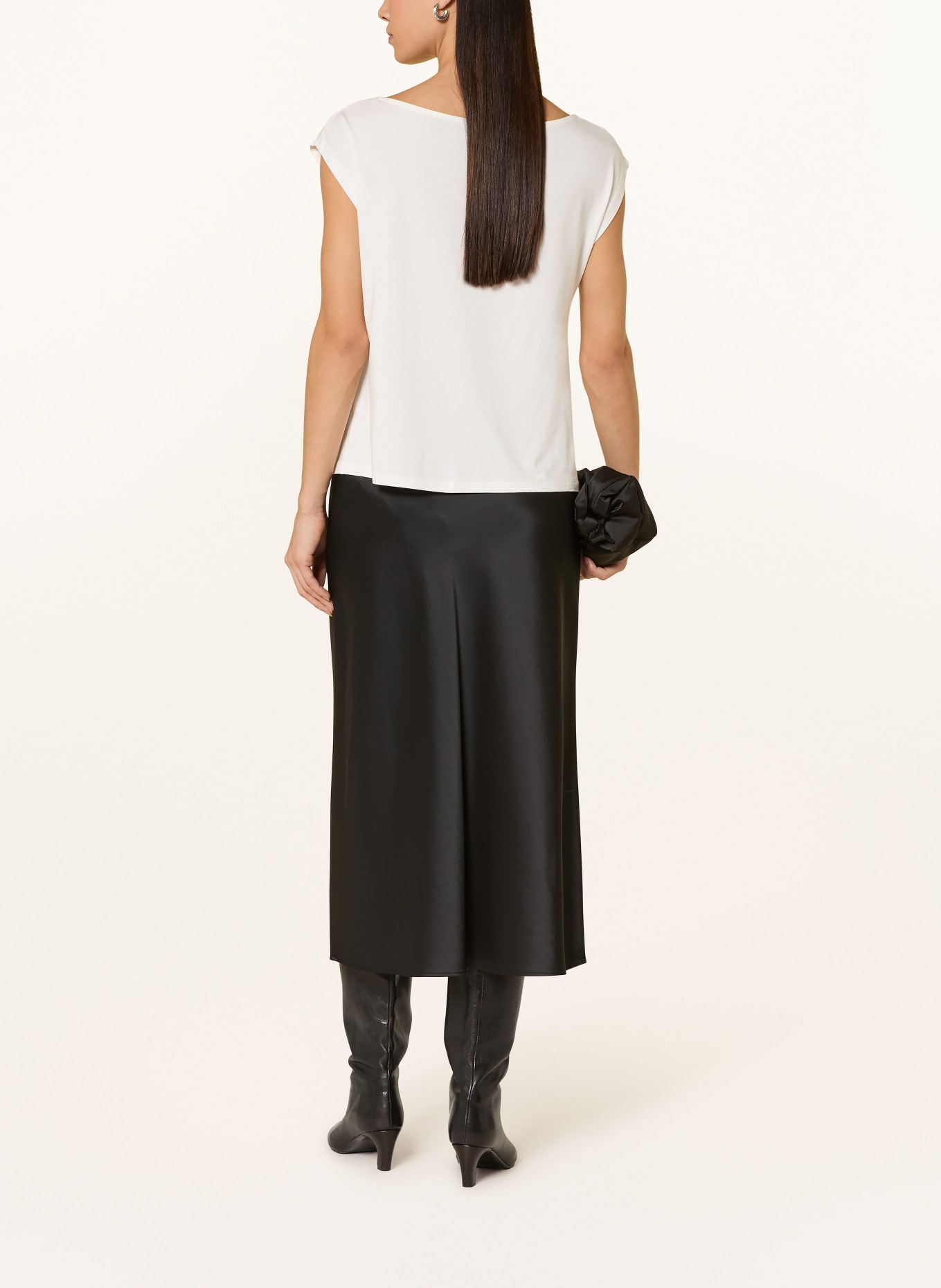 s.Oliver BLACK LABEL Top mit Schmucksteinen: WEISS