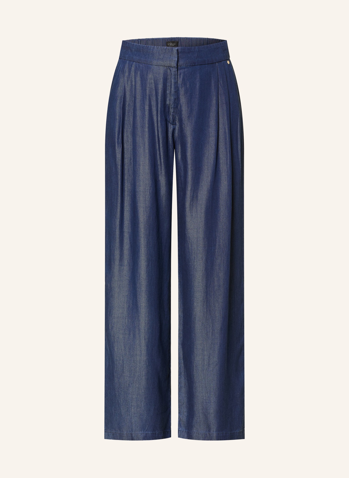 s.Oliver BLACK LABEL Marlenehose in Jeansoptik: DUNKELBLAU