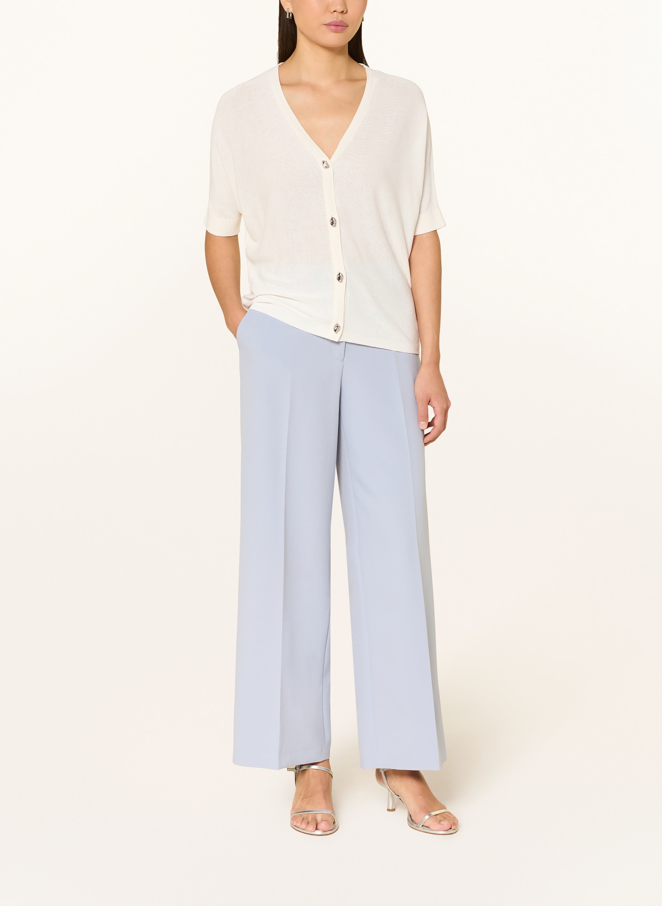 s.Oliver BLACK LABEL Strickjacke mit 3/4-Arm: WEISS