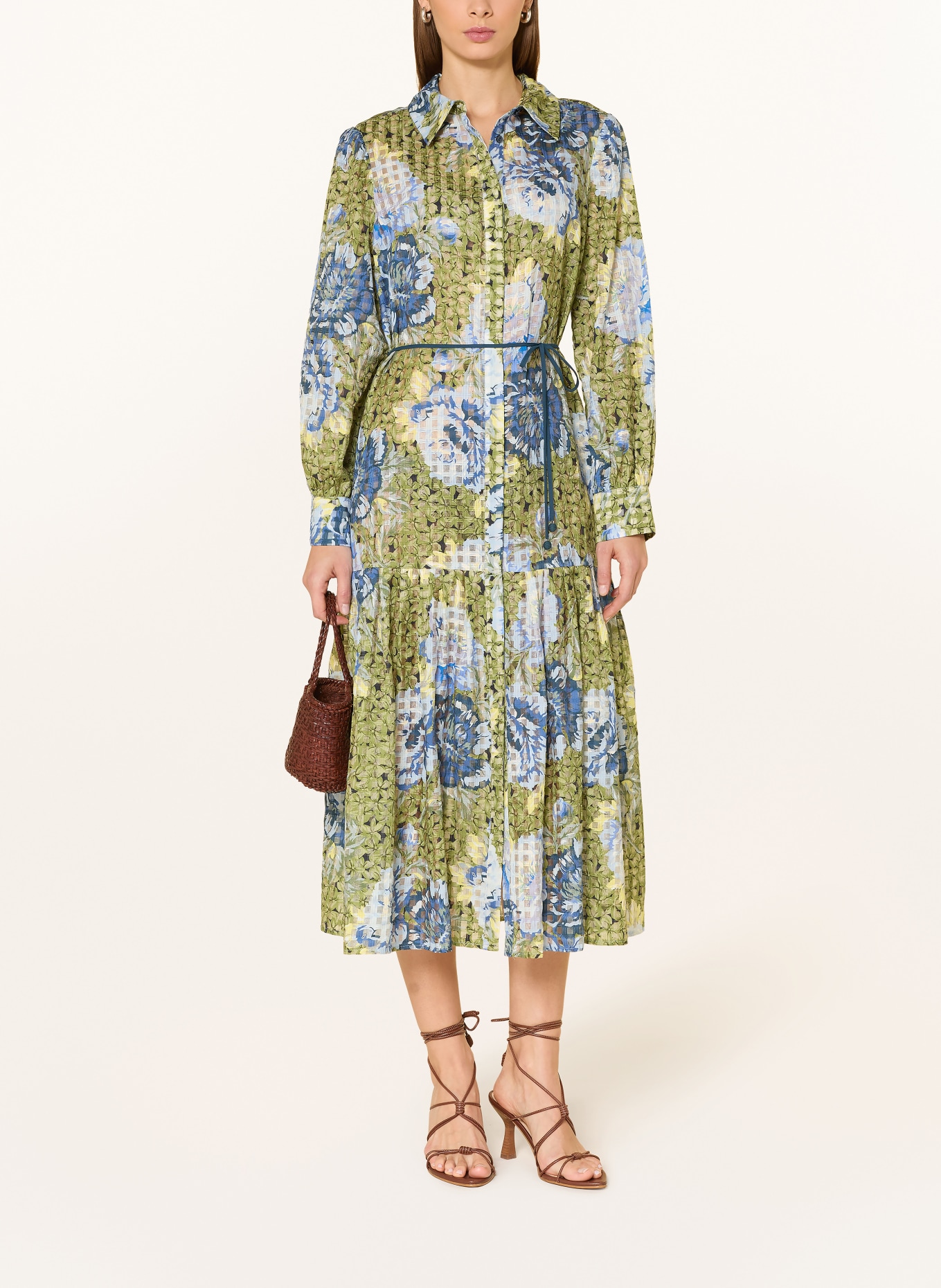 Rich & Royal Košilové šaty: ZELENÁ / MODRÁ