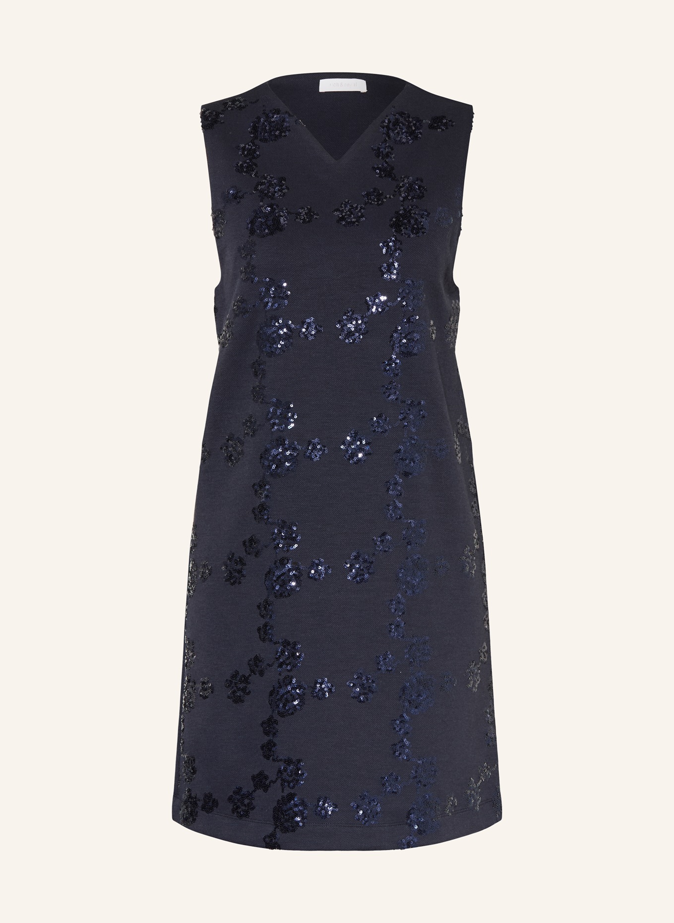 Rich & Royal Kleid mit Pailletten: DUNKELBLAU