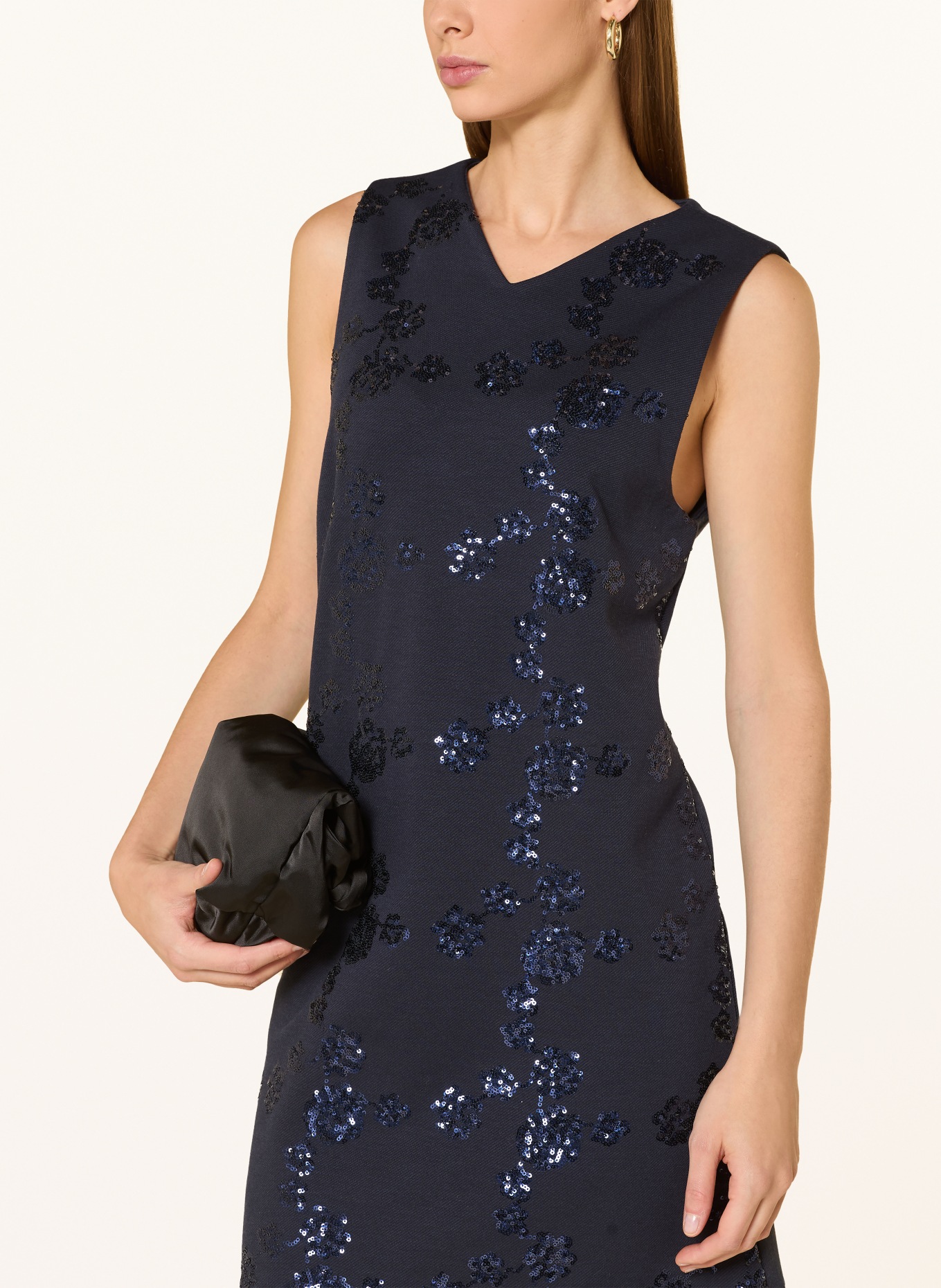 Rich & Royal Kleid mit Pailletten: DUNKELBLAU