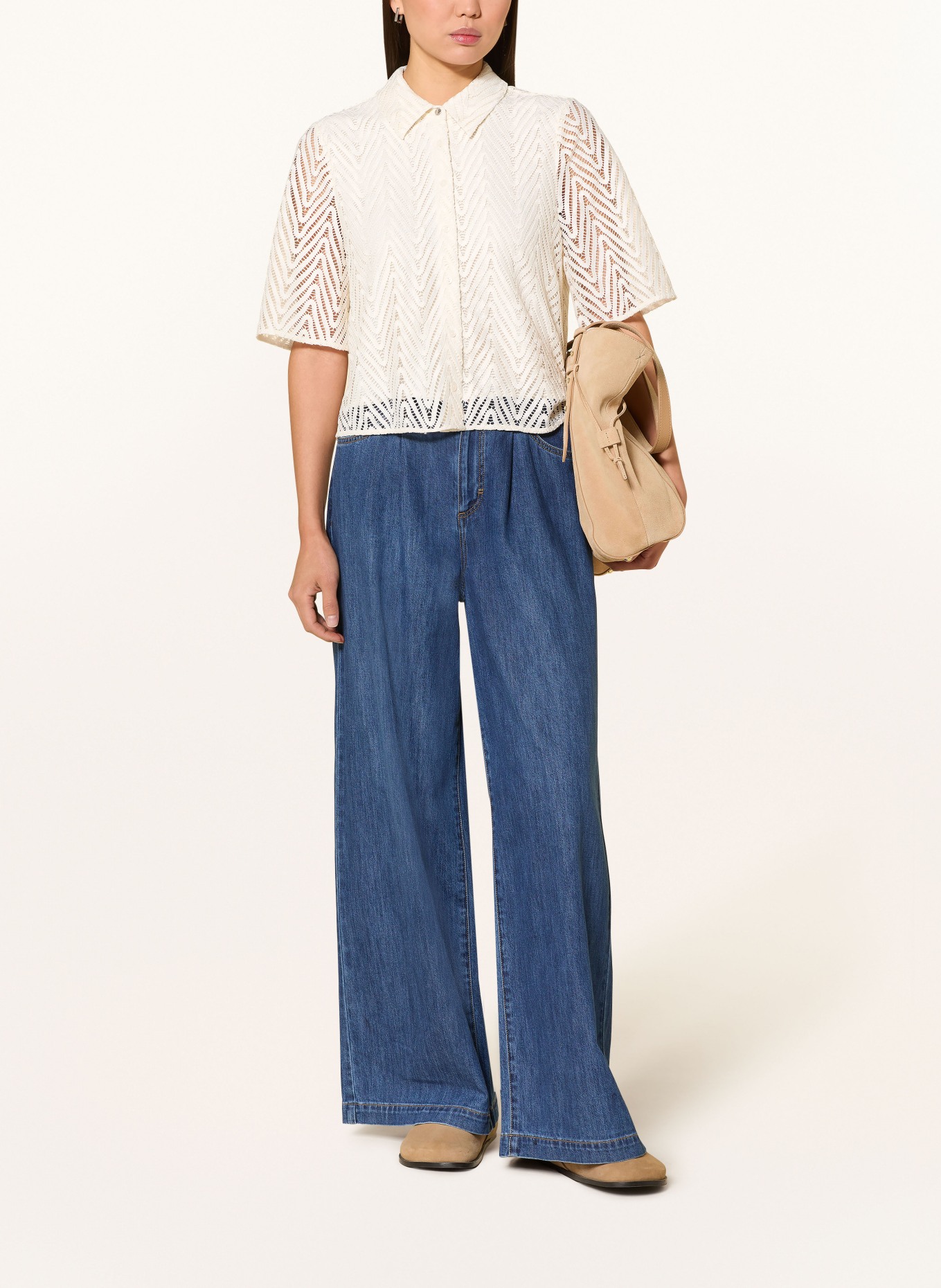 comma Hemdbluse aus Spitze: ECRU