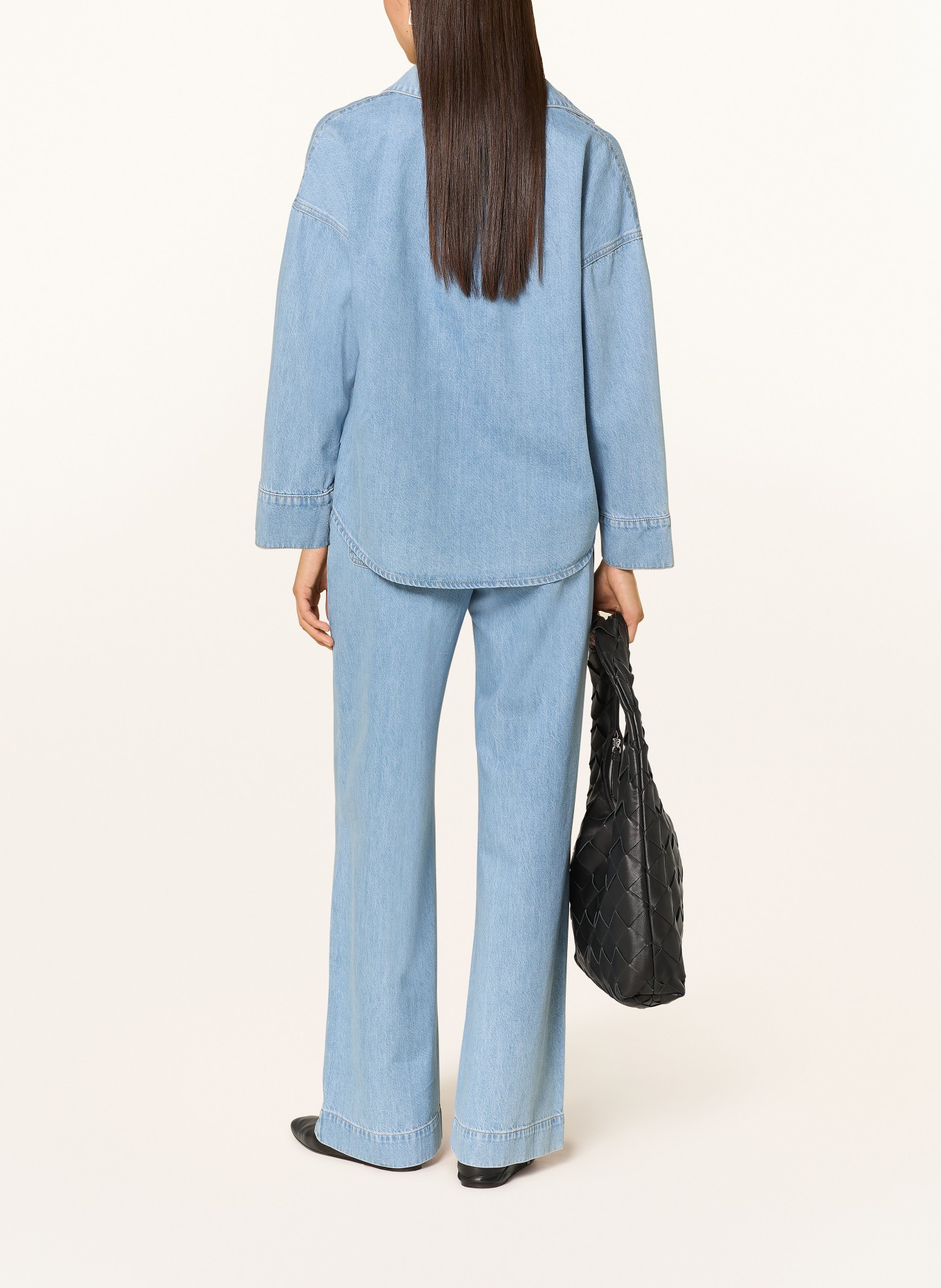 comma Jeansbluse: HELLBLAU