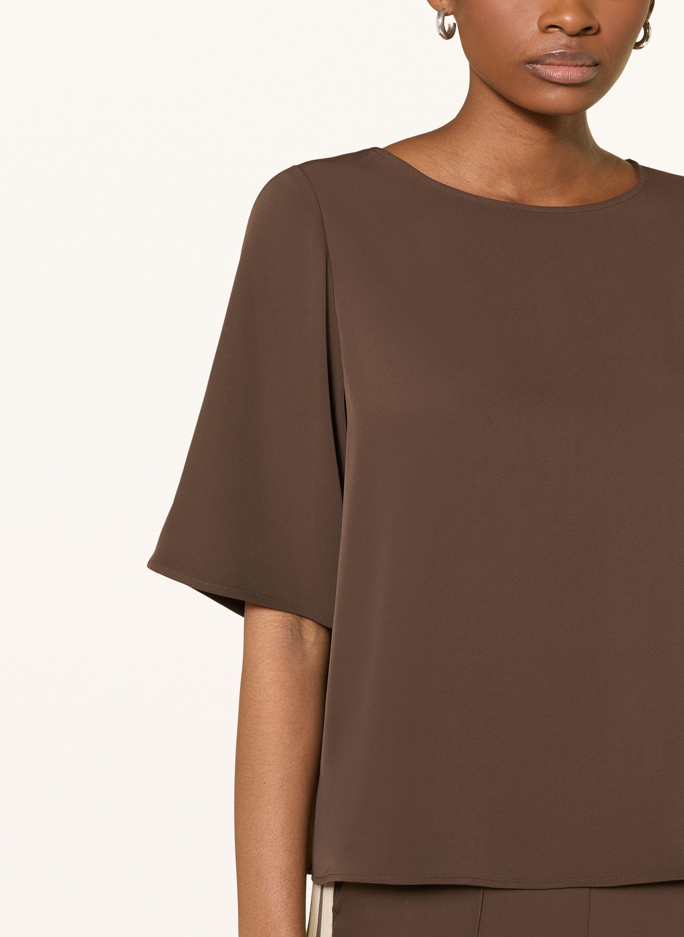 comma blouse: MARRON FONCÉ