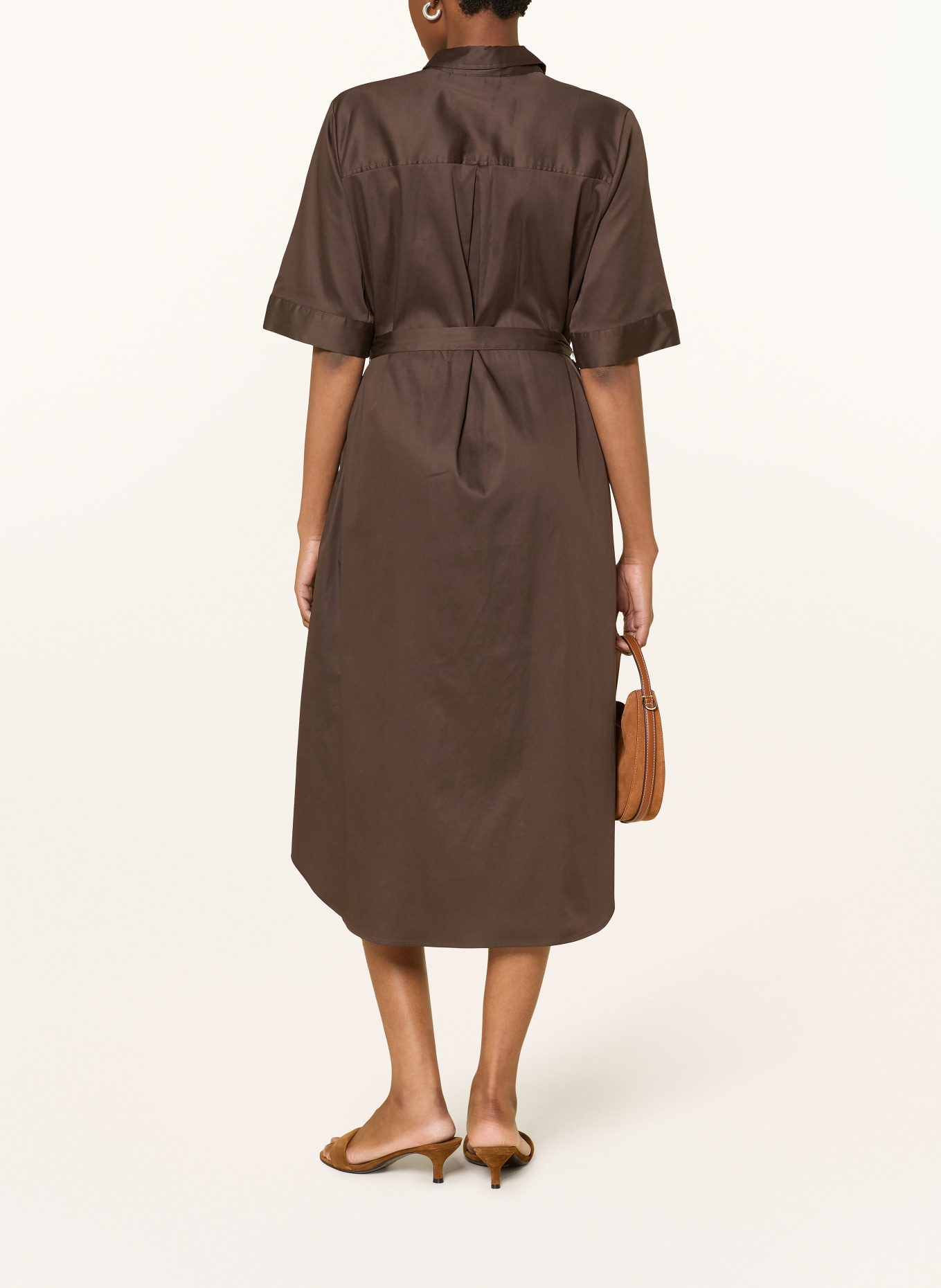 comma Hemdblusenkleid: DUNKELBRAUN