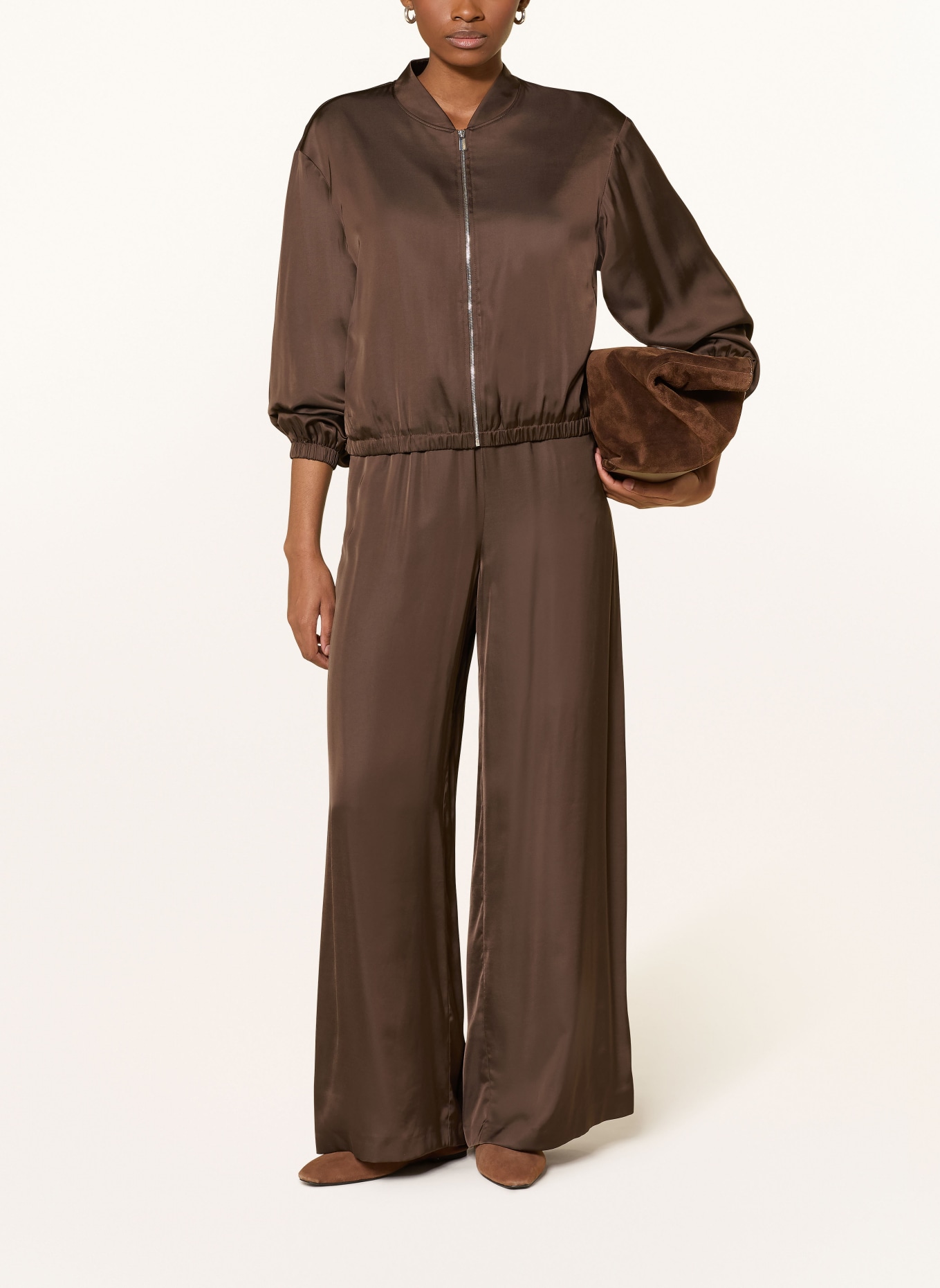 comma Satinblouson: DUNKELBRAUN