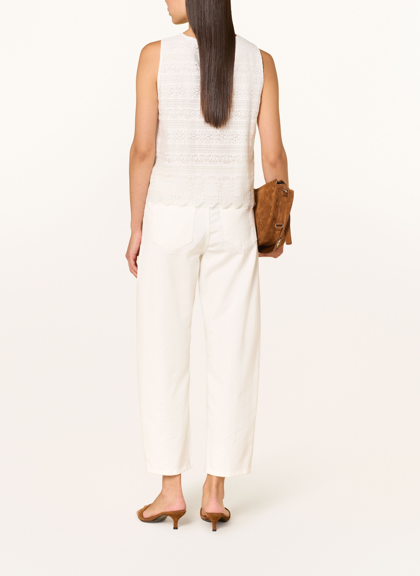 comma Barrel Jeans: 0100 WHITE