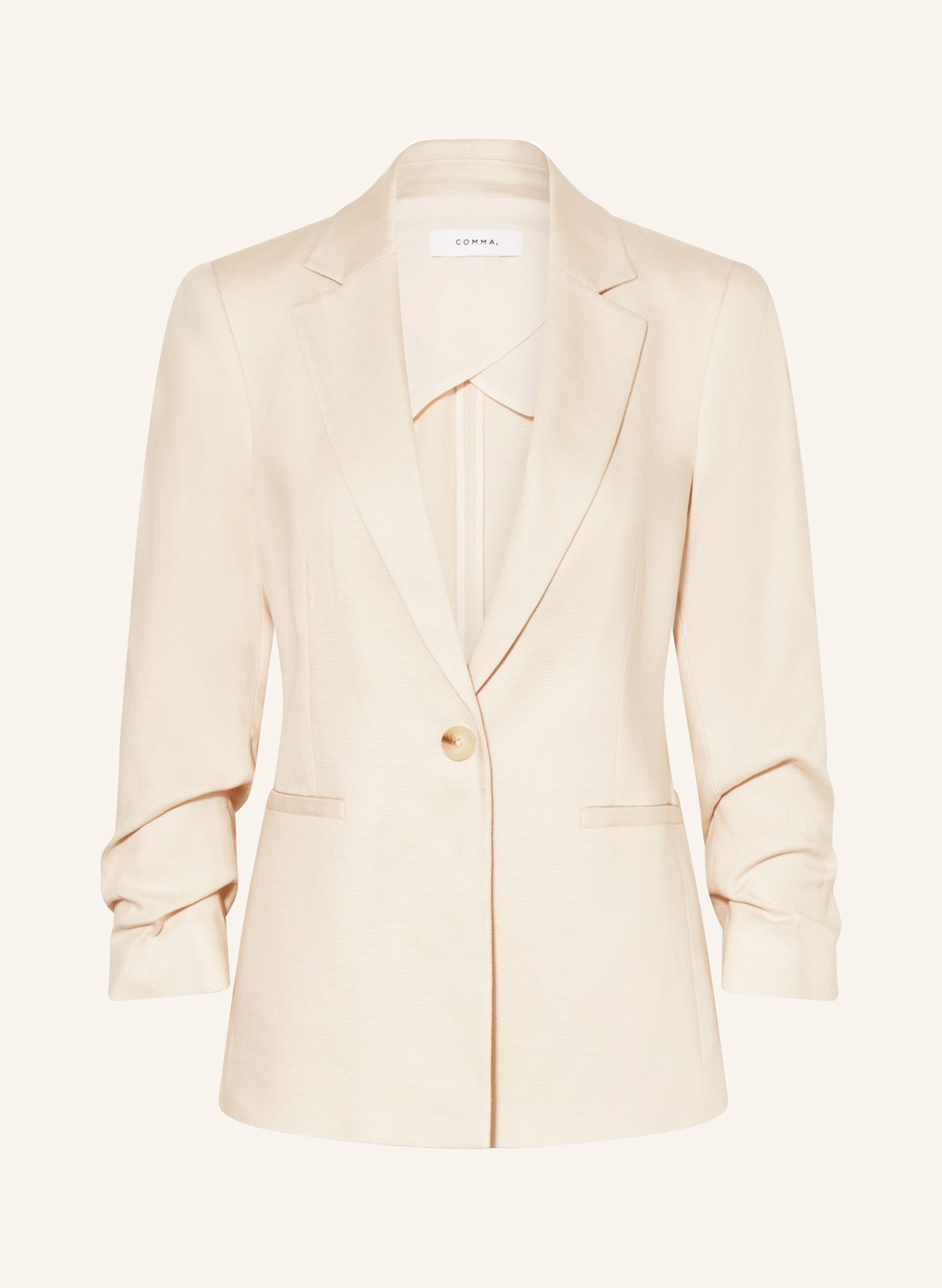 comma Blazer mit 3/4-Arm: CREME