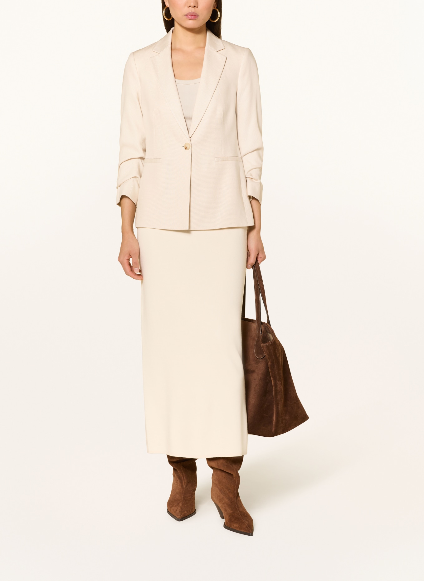 comma Blazer mit 3/4-Arm: CREME