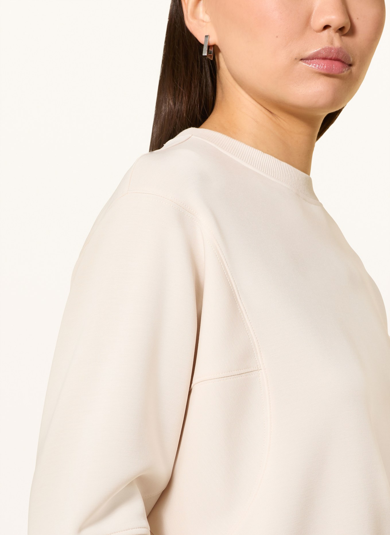 comma Sweatshirt mit 3/4-Arm: CREME