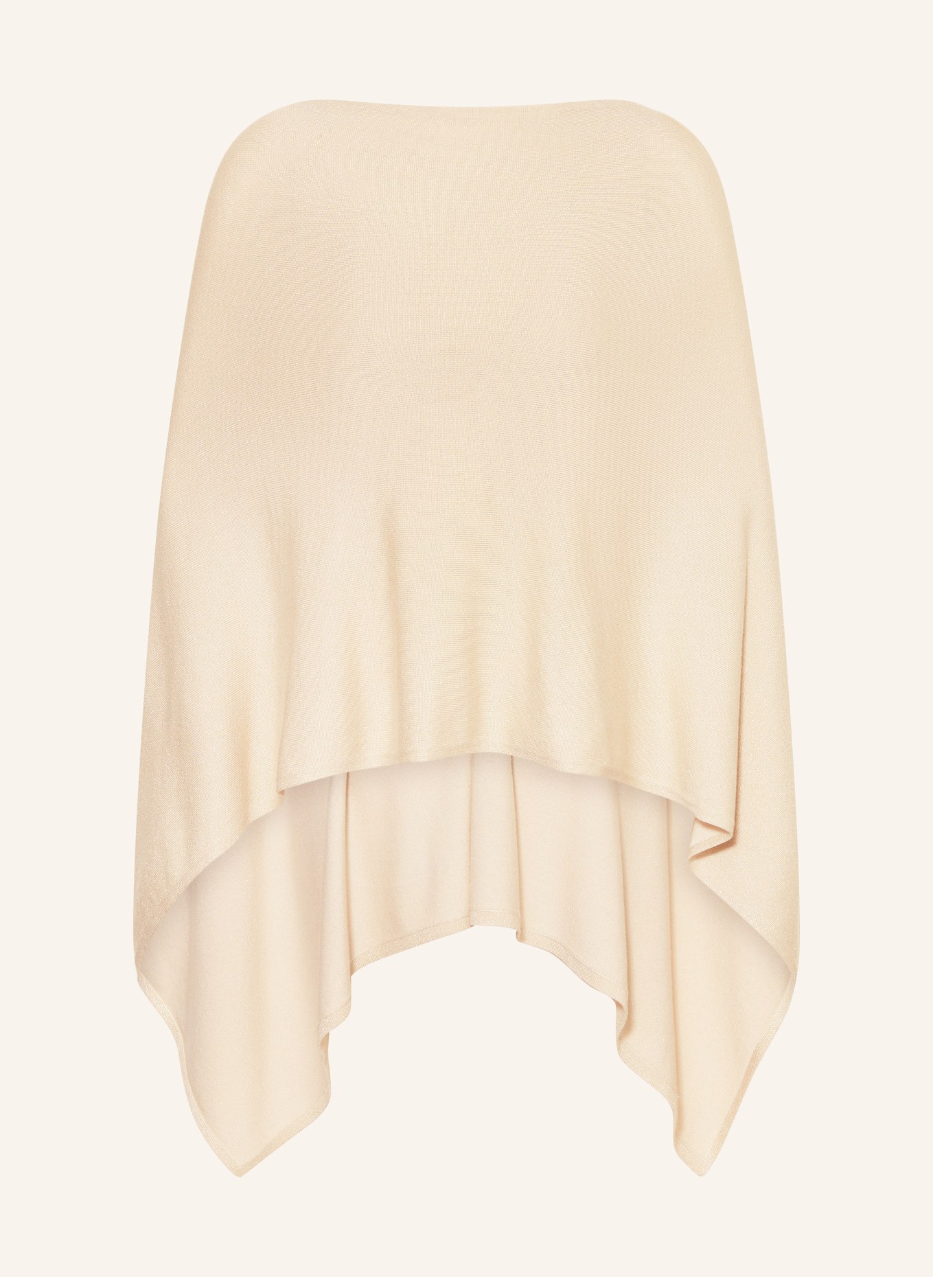 comma Poncho met glinsterend garen: CRÈME