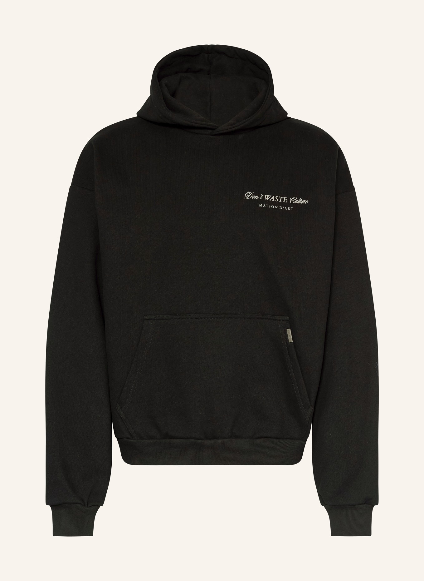don't waste culture Hoodie INA ORNAMENT: BLACK