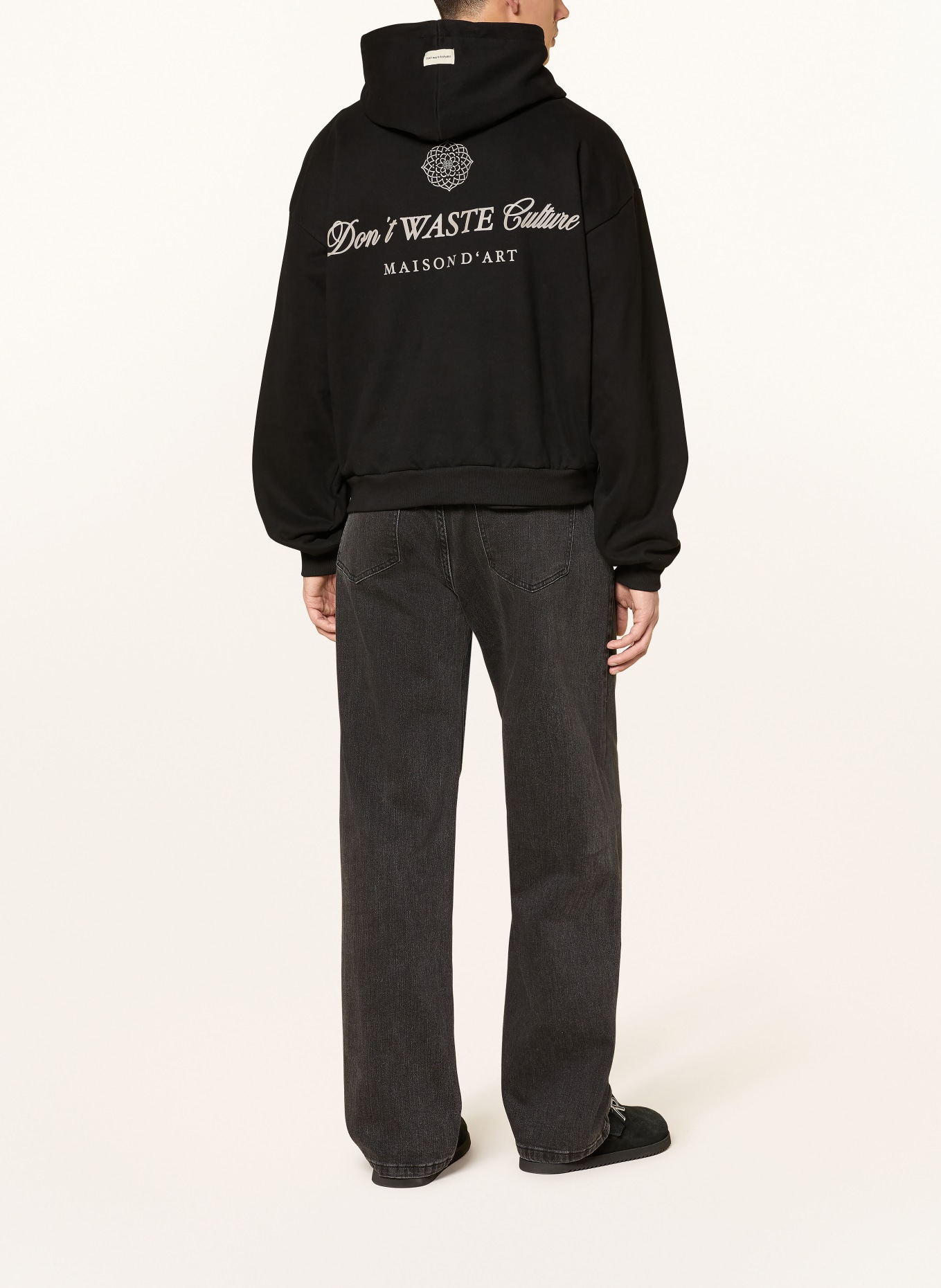 don't waste culture LAZARE Wide Fit Jeans: WASHED BLACK