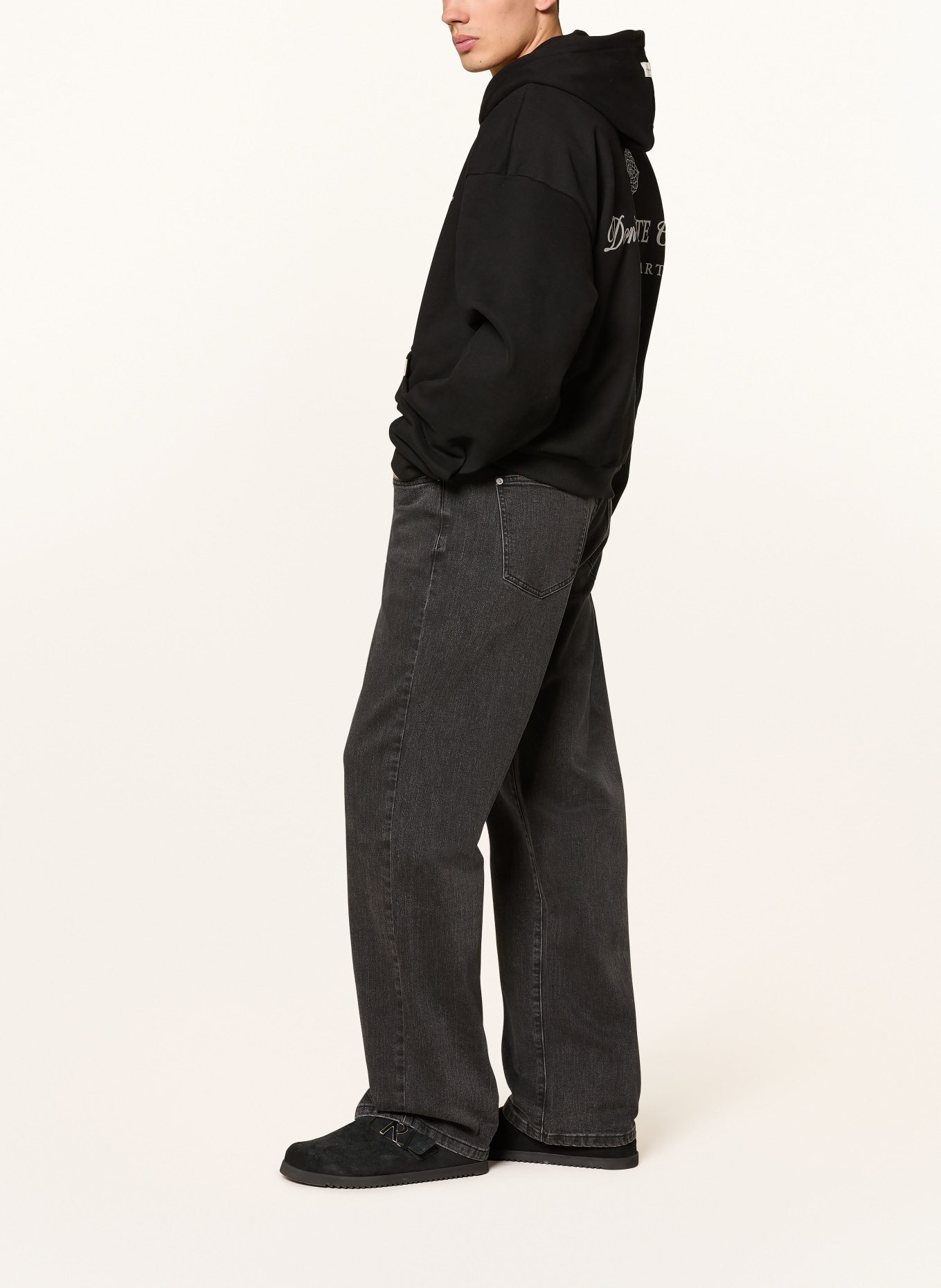 don't waste culture LAZARE Wide Fit Jeans: WASHED BLACK