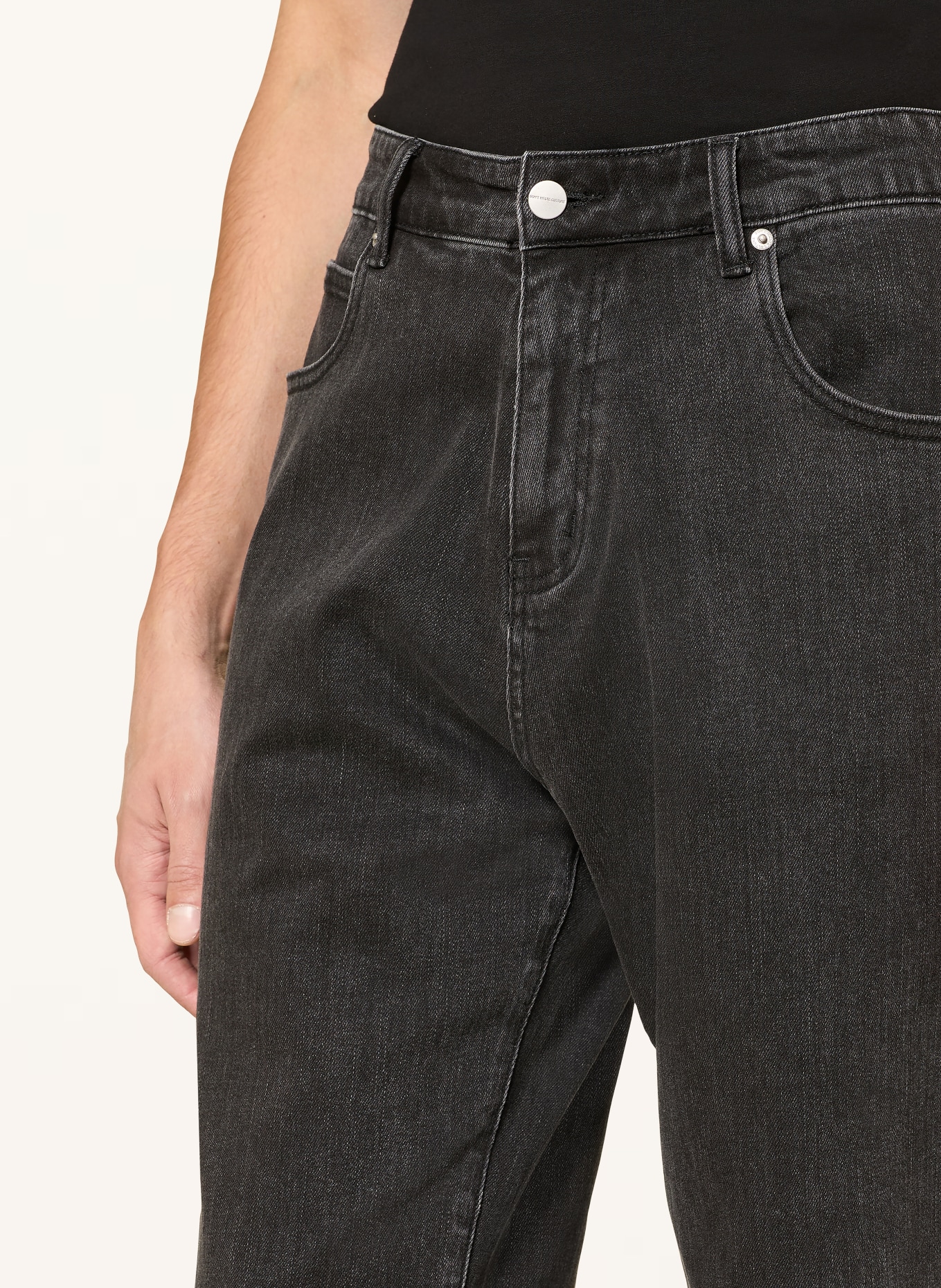 don't waste culture LAZARE Wide Fit Jeans: WASHED BLACK