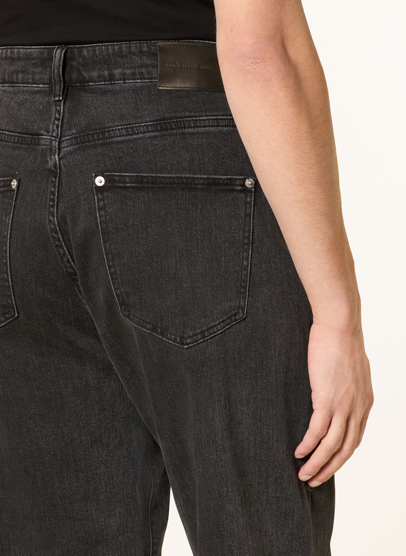 don't waste culture LAZARE Wide Fit Jeans: WASHED BLACK