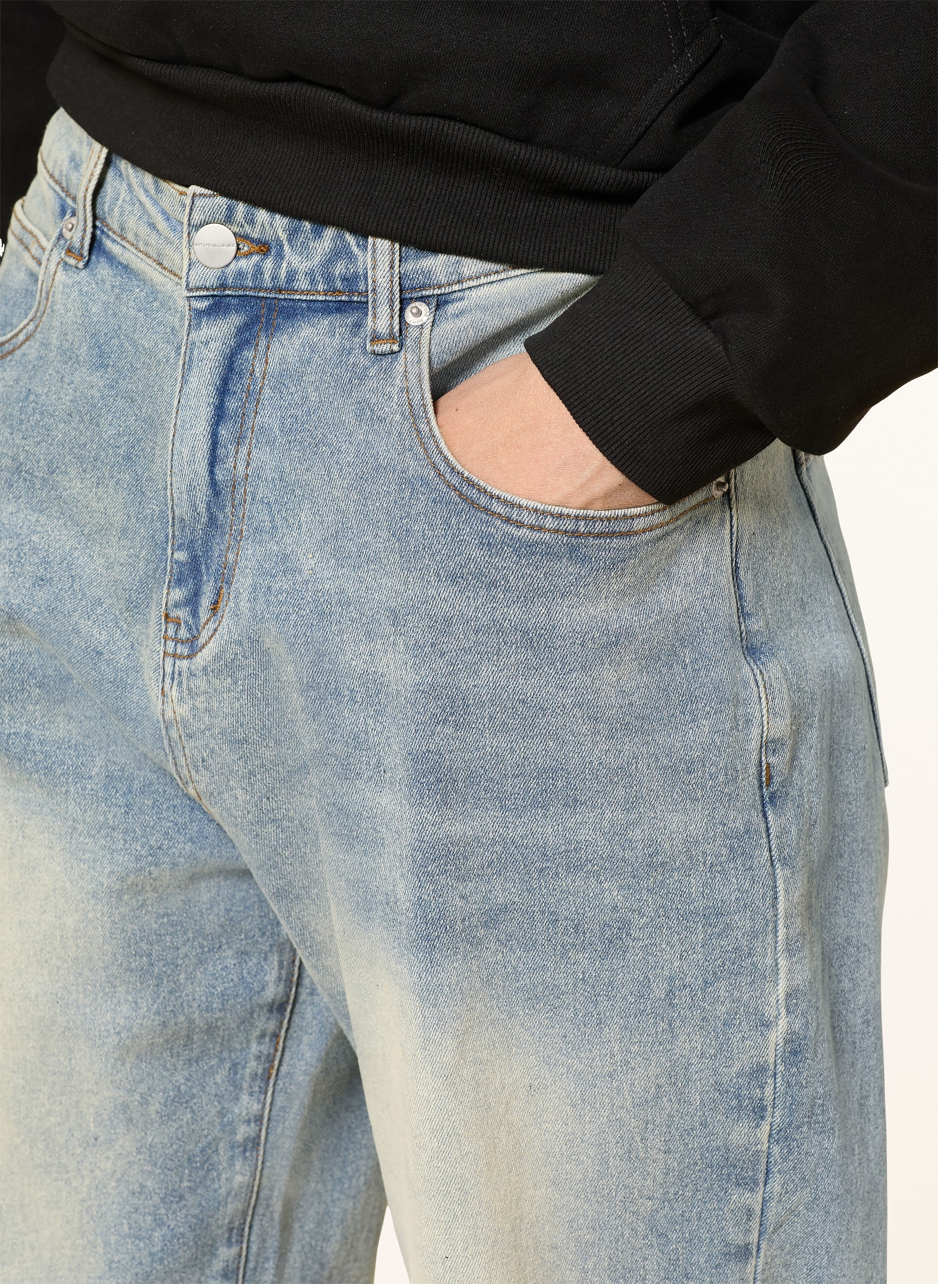 don't waste culture LAZARE Wide Fit Jeans: LIGHT BLUE