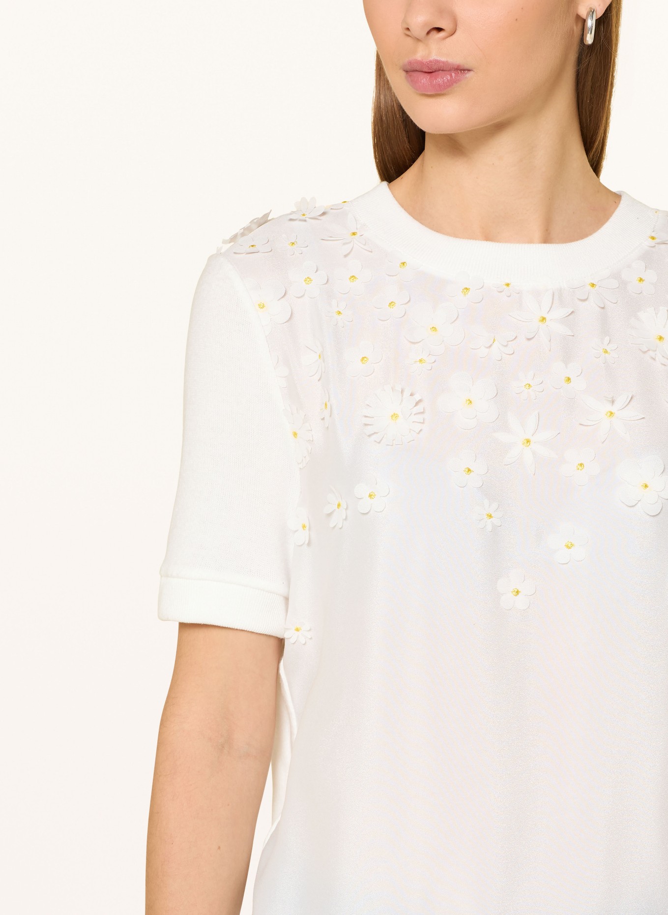 Rich & Royal T-Shirt im Materialmix: WEISS