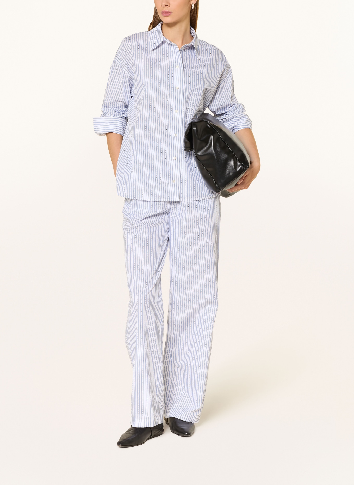 Rich & Royal Pants with gemstones: WHITE / BLUE