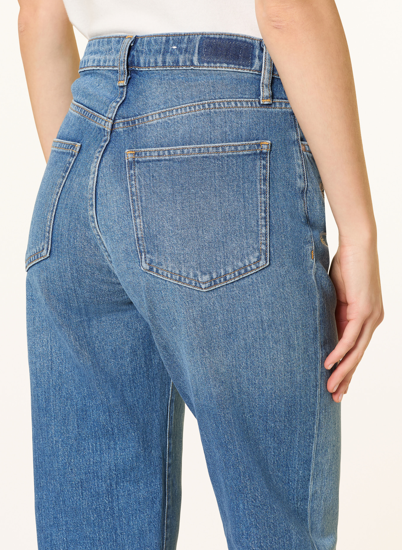 Rich & Royal Straight Jeans mit Stickereien: 700 DENIM BLUE