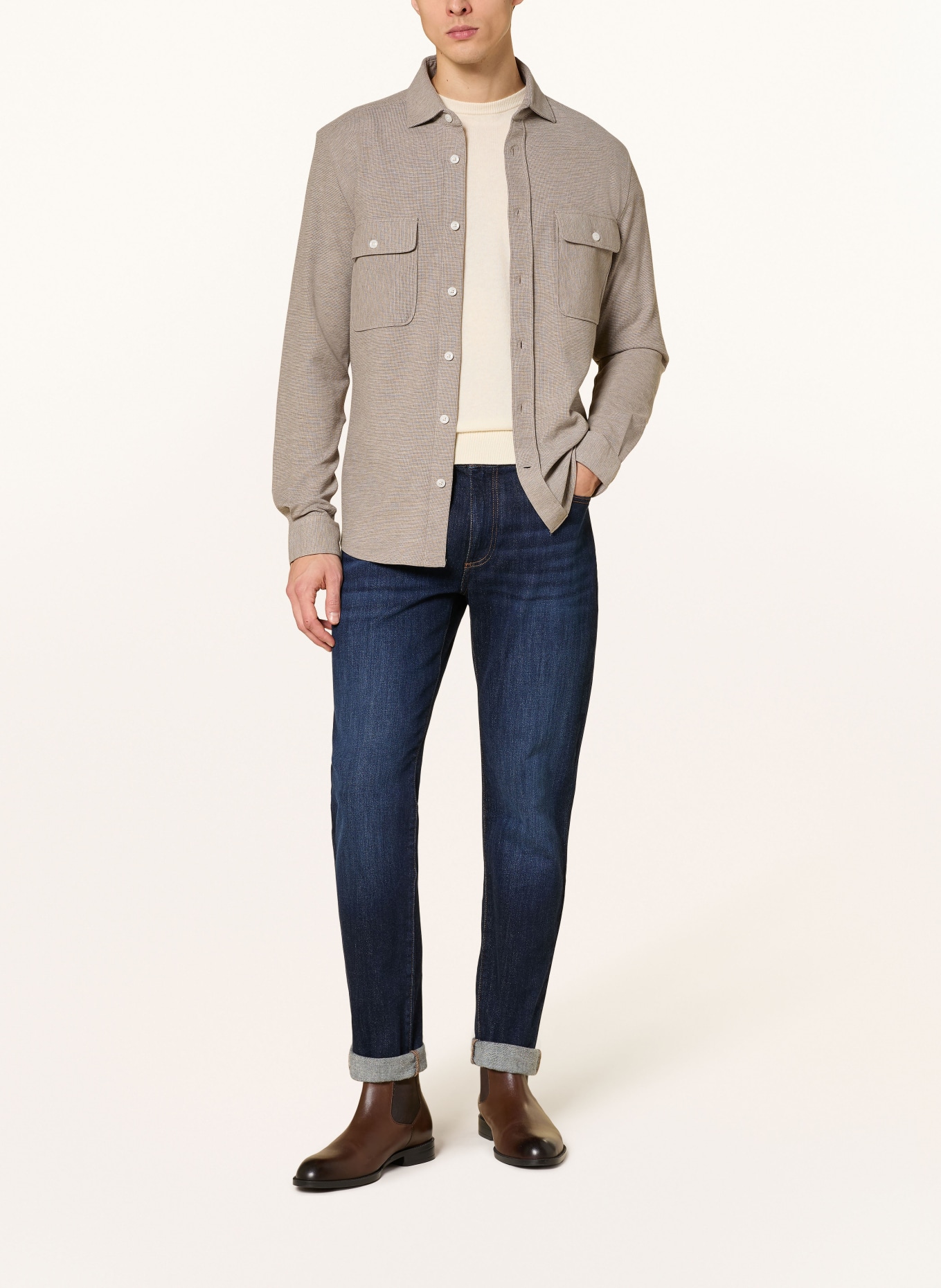 REISS Bluza FORSITHE: BEŻOWY