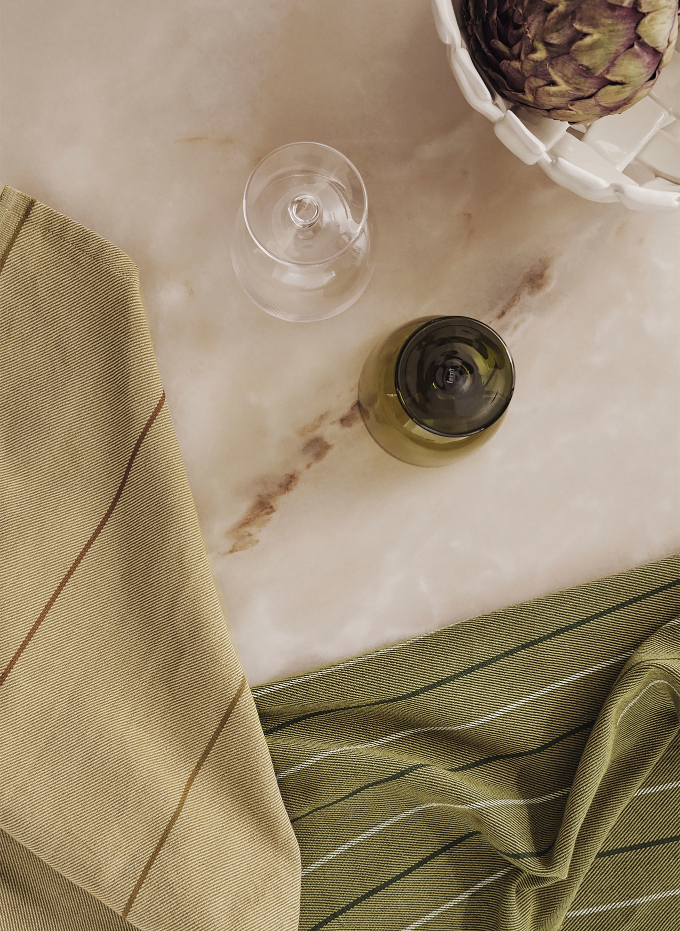 Ferm LIVING 2er-Set Geschirrtücher: KHAKI