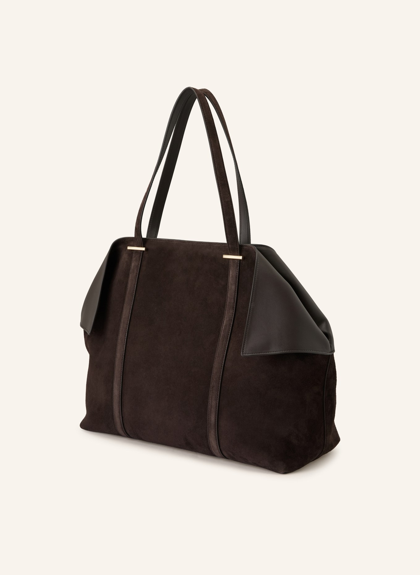 FERRAGAMO Shopper THE SCARF GRAINY: DUNKELBRAUN / GOLD