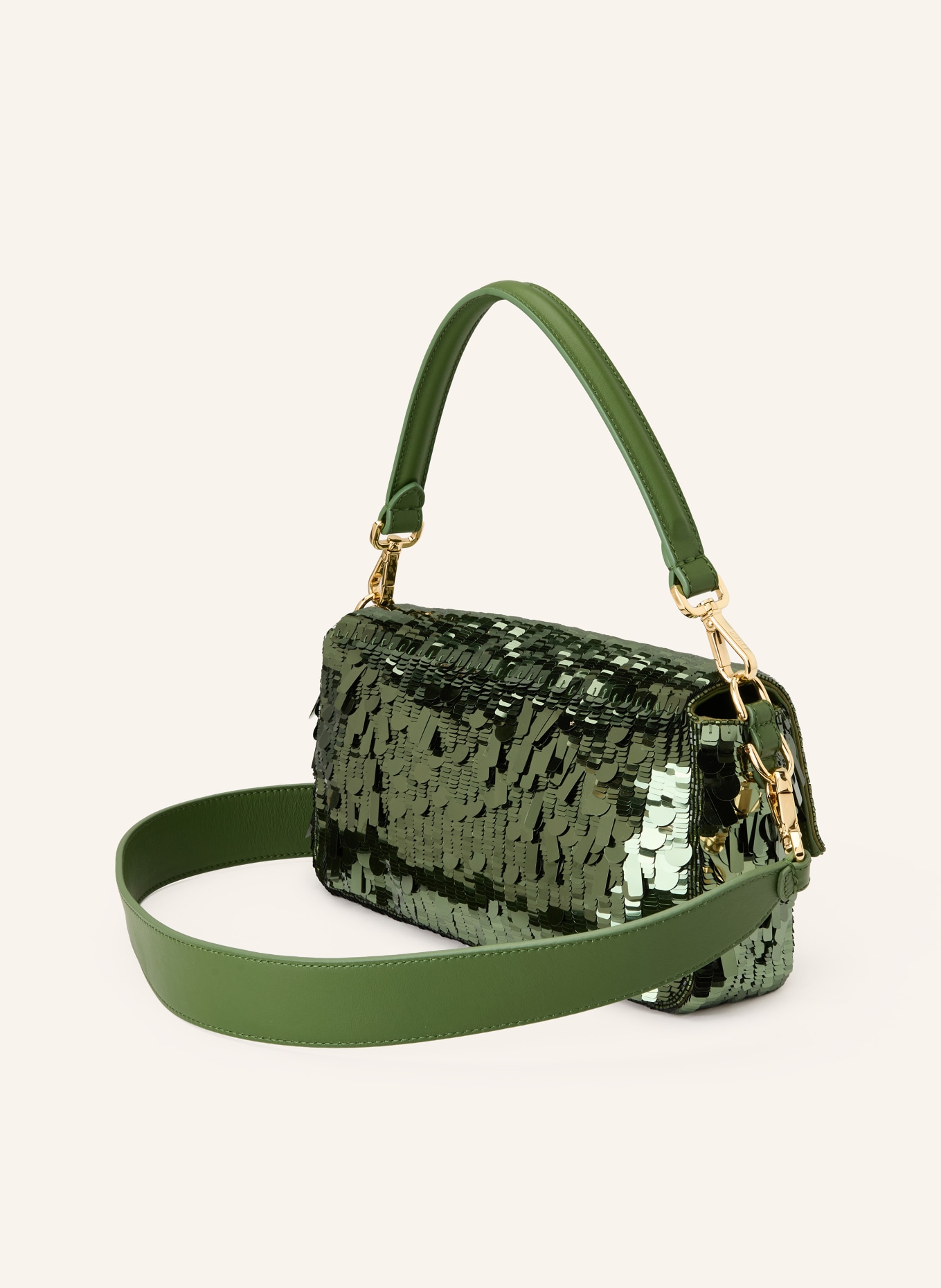 FENDI Handtasche BAGUETTE mit Pailletten: DUNKELGRÜN