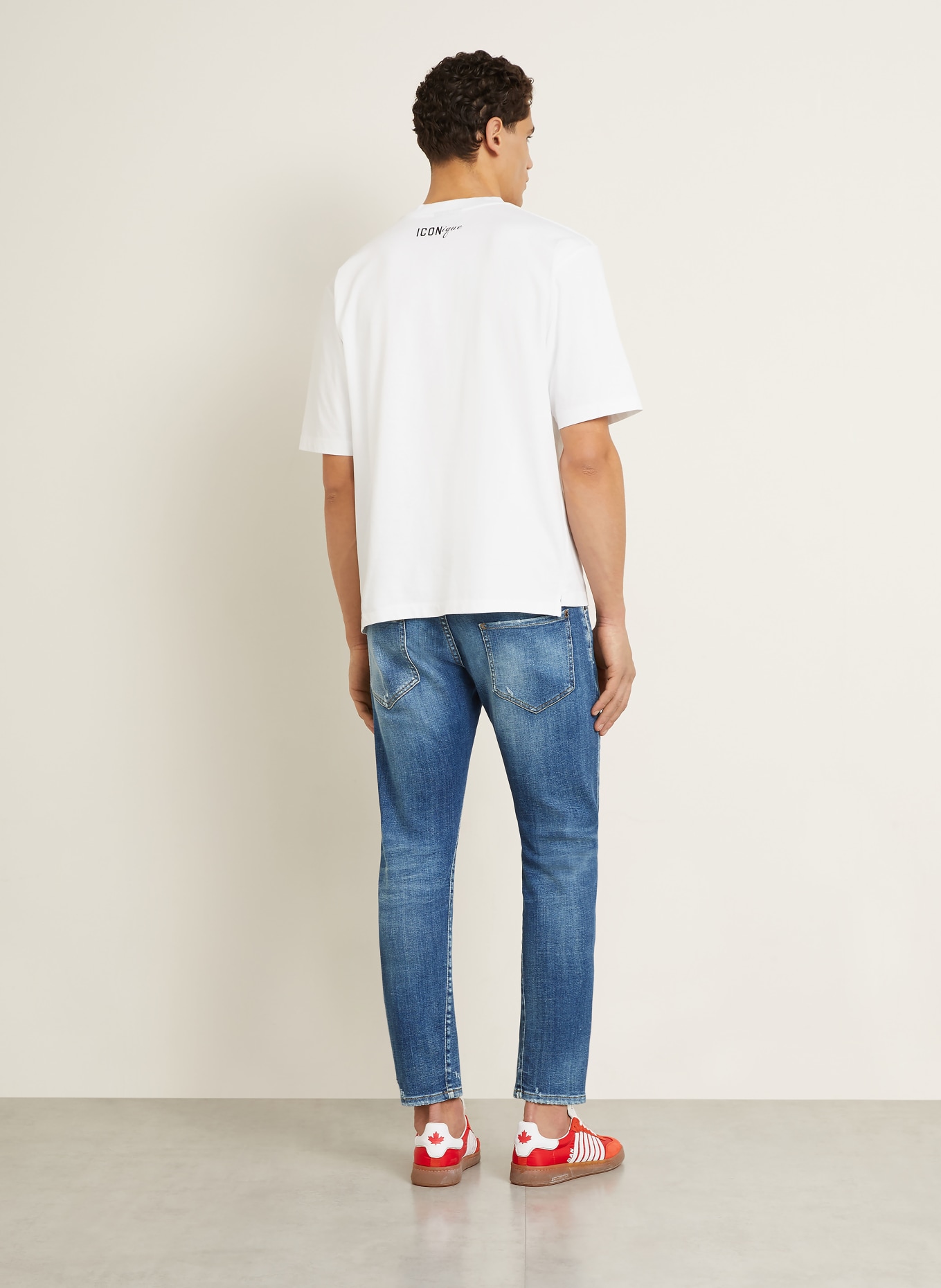 DSQUARED2 T-shirt: WHITE / OLIVE / DARK BLUE