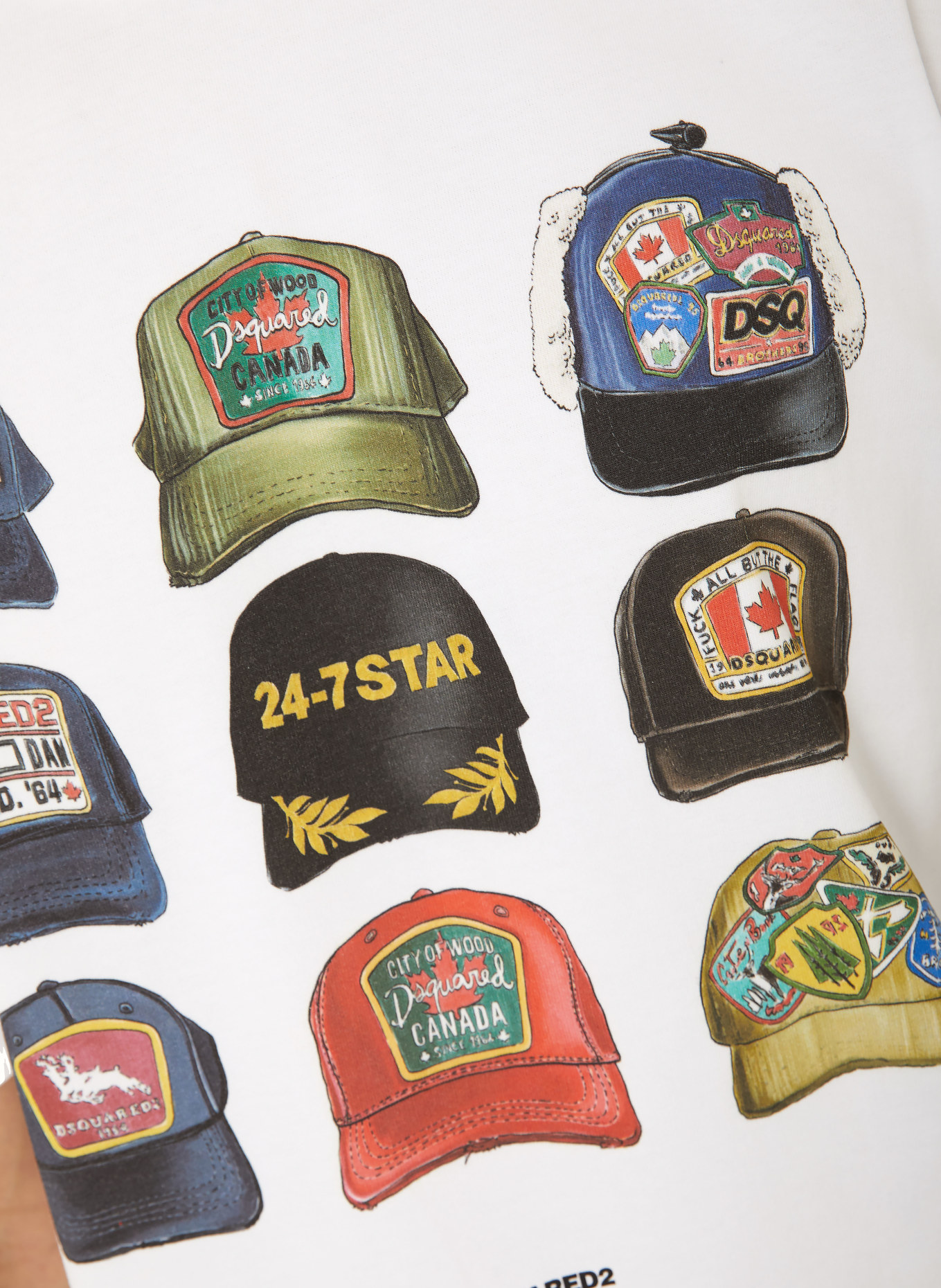 DSQUARED2 T-shirt: WHITE / OLIVE / DARK BLUE