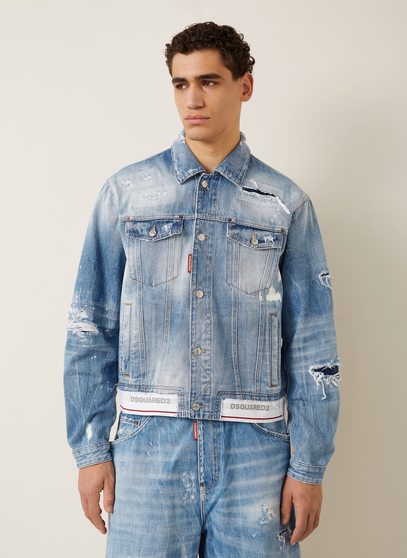 DSQUARED2 kurtka dżinsowa: NIEBIESKI