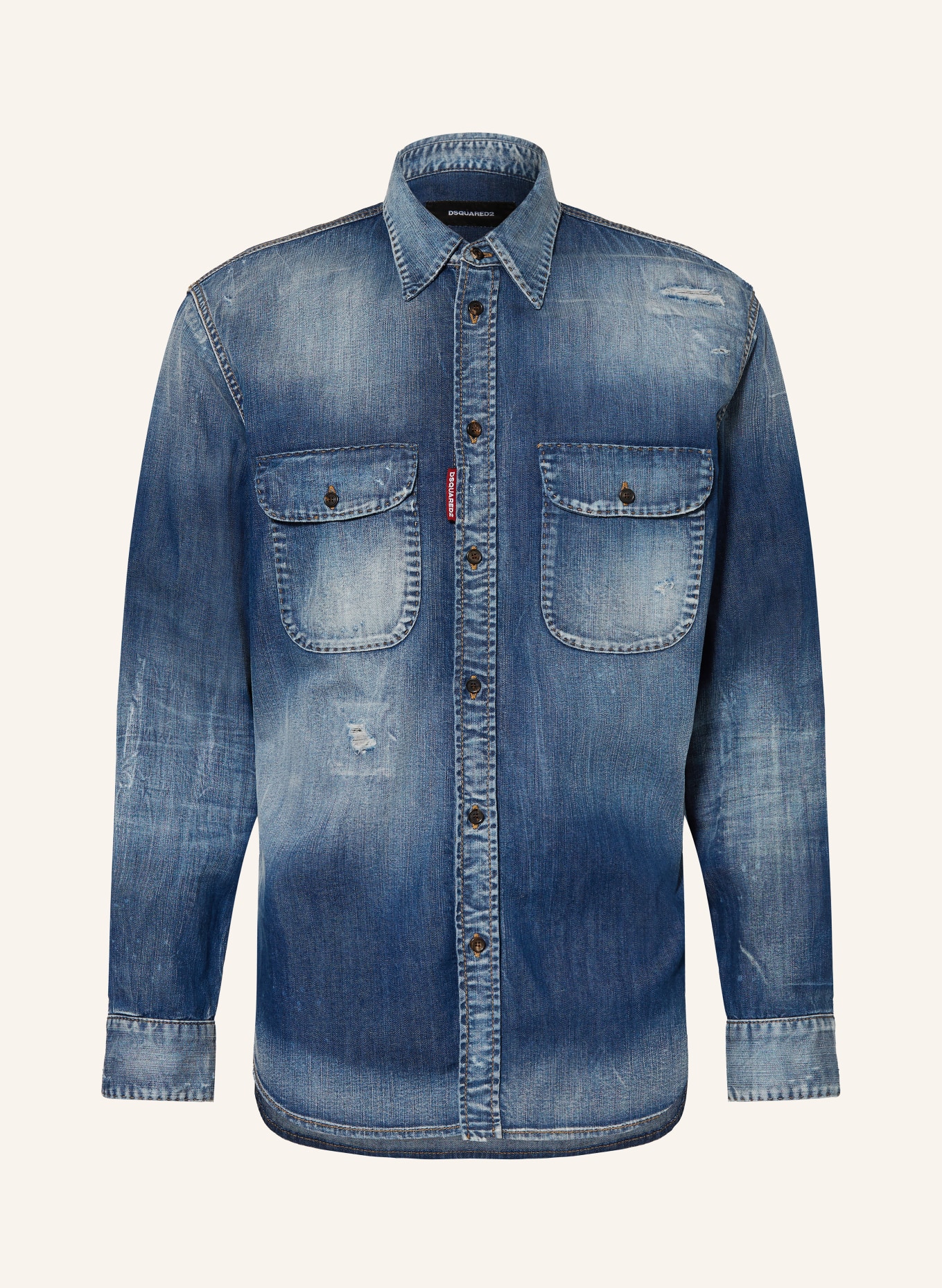DSQUARED2 Jeanshemd Comfort Fit: BLAUW