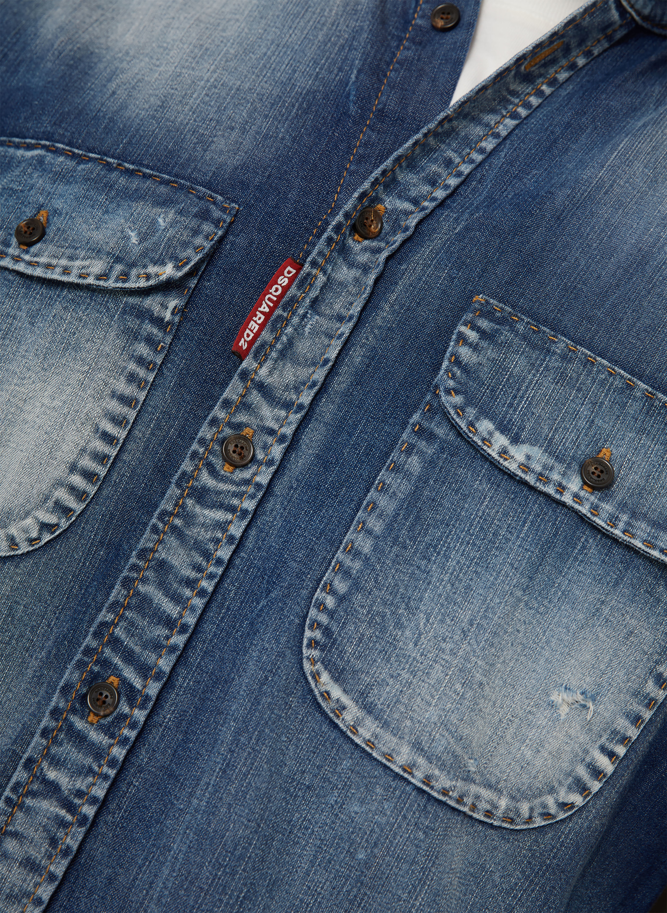 DSQUARED2 Jeanshemd Comfort Fit: BLAUW