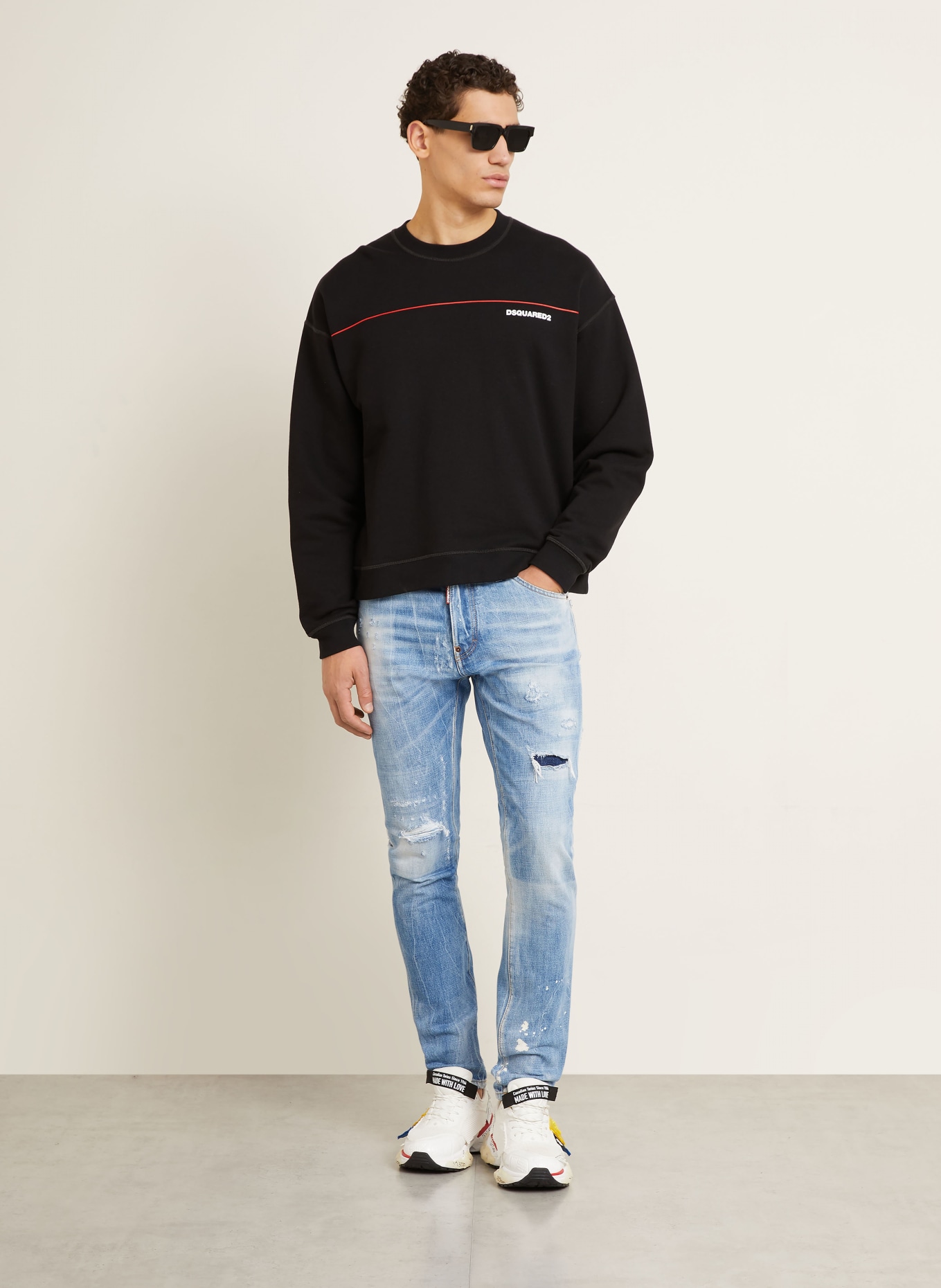 DSQUARED2 mikina: ČERNÁ